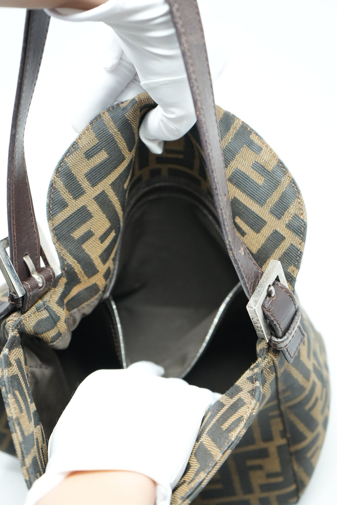 Fendi 90s Zucca Hobo Handbag