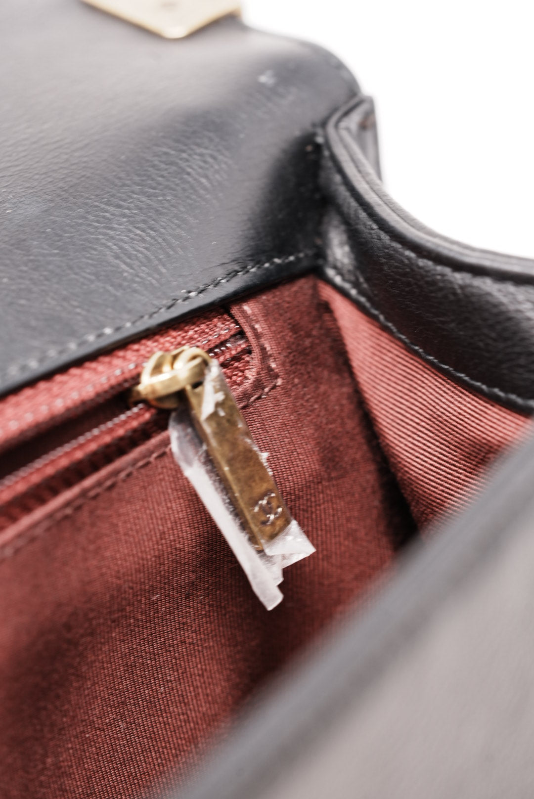 Pre-Owned CHANEL Goat Hair Medium Boy Flap Bag