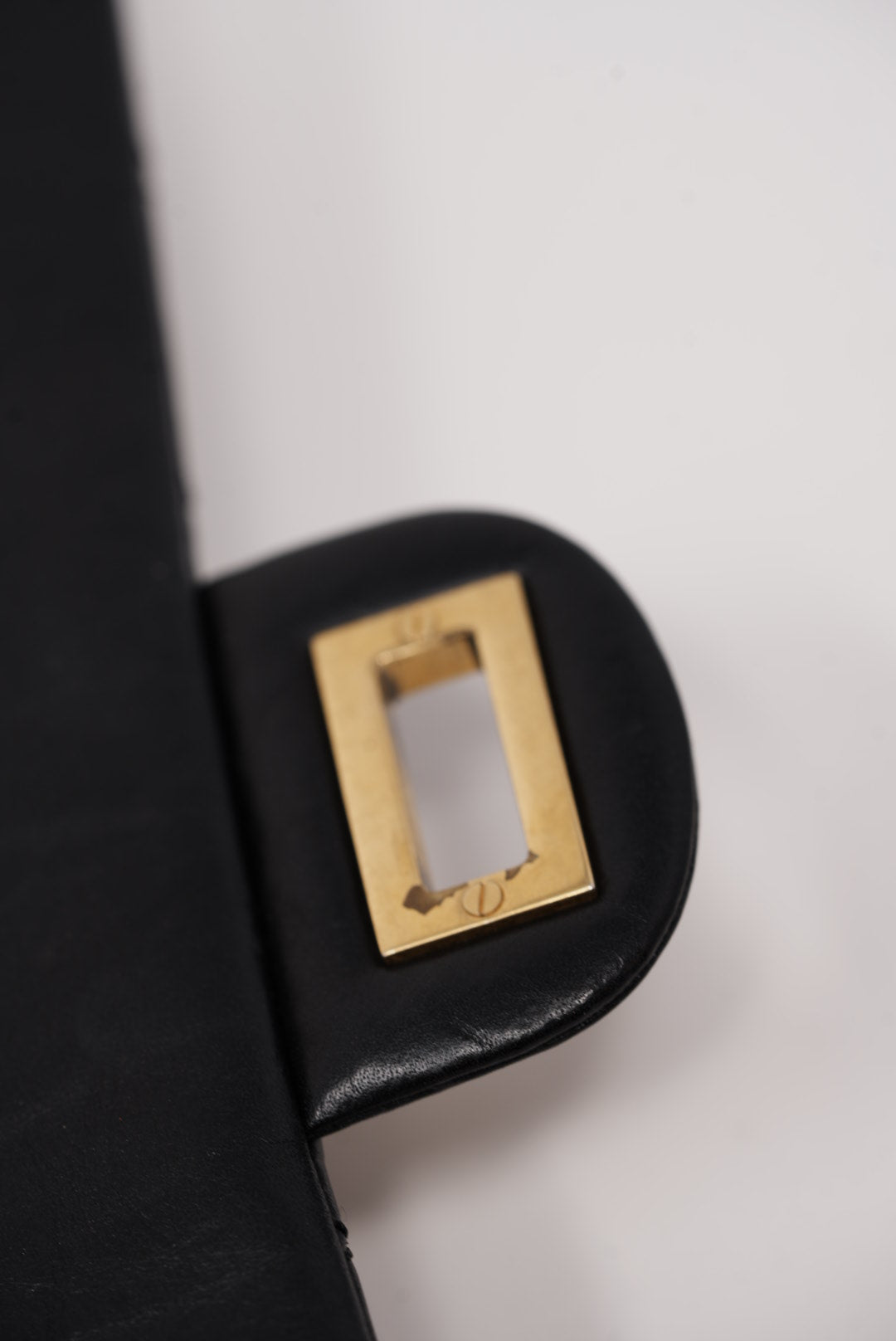 Pre-Owned Chanel Large 2.55 Handbag Black 2013-2014