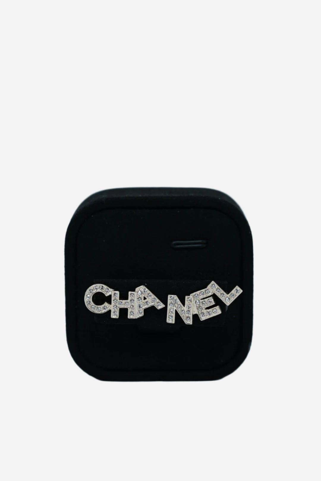 Pre-Owned Chanel Crystal CC Logo Letter Earrings