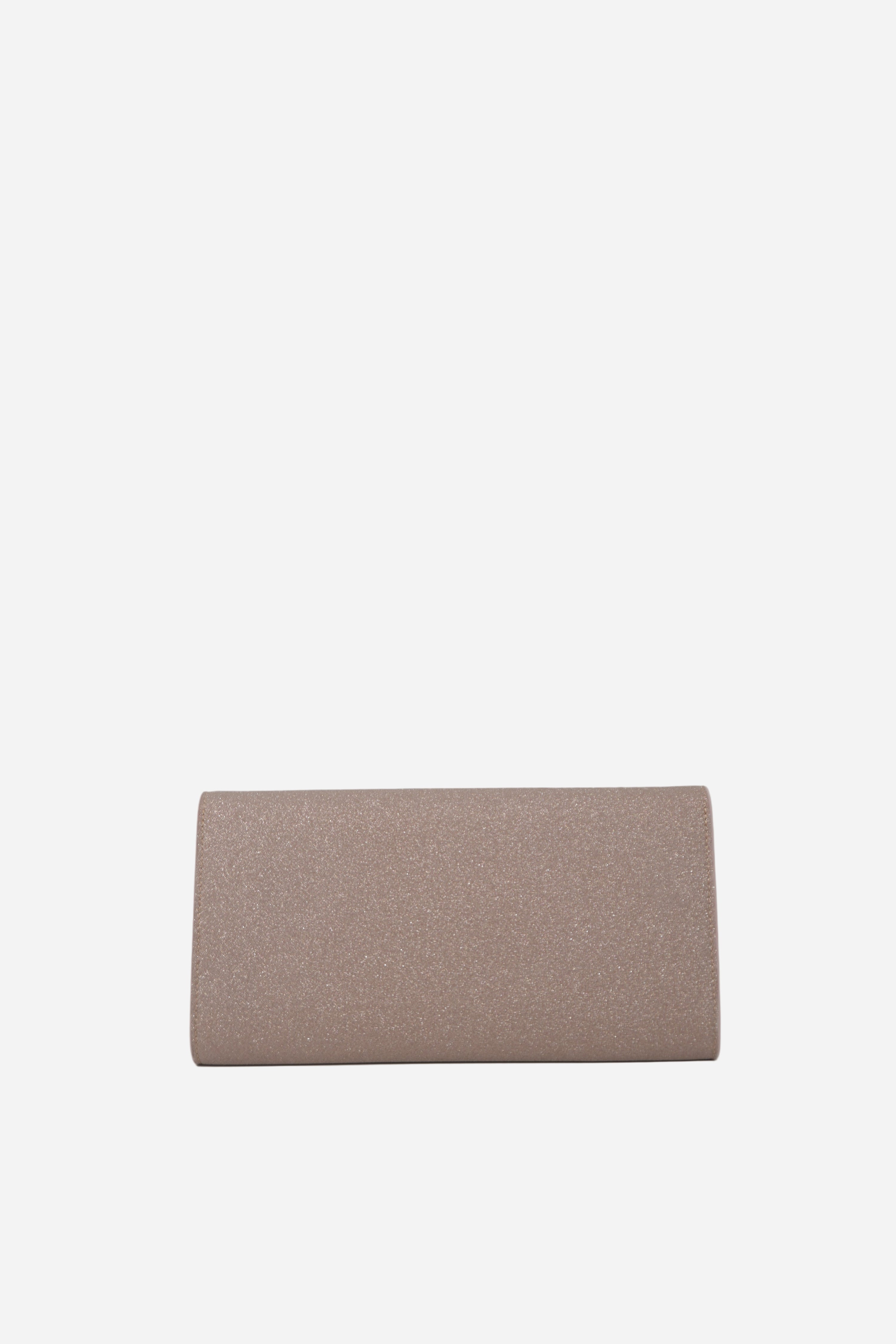 Jimmy Choo Platinum Glitter Clutch Bag