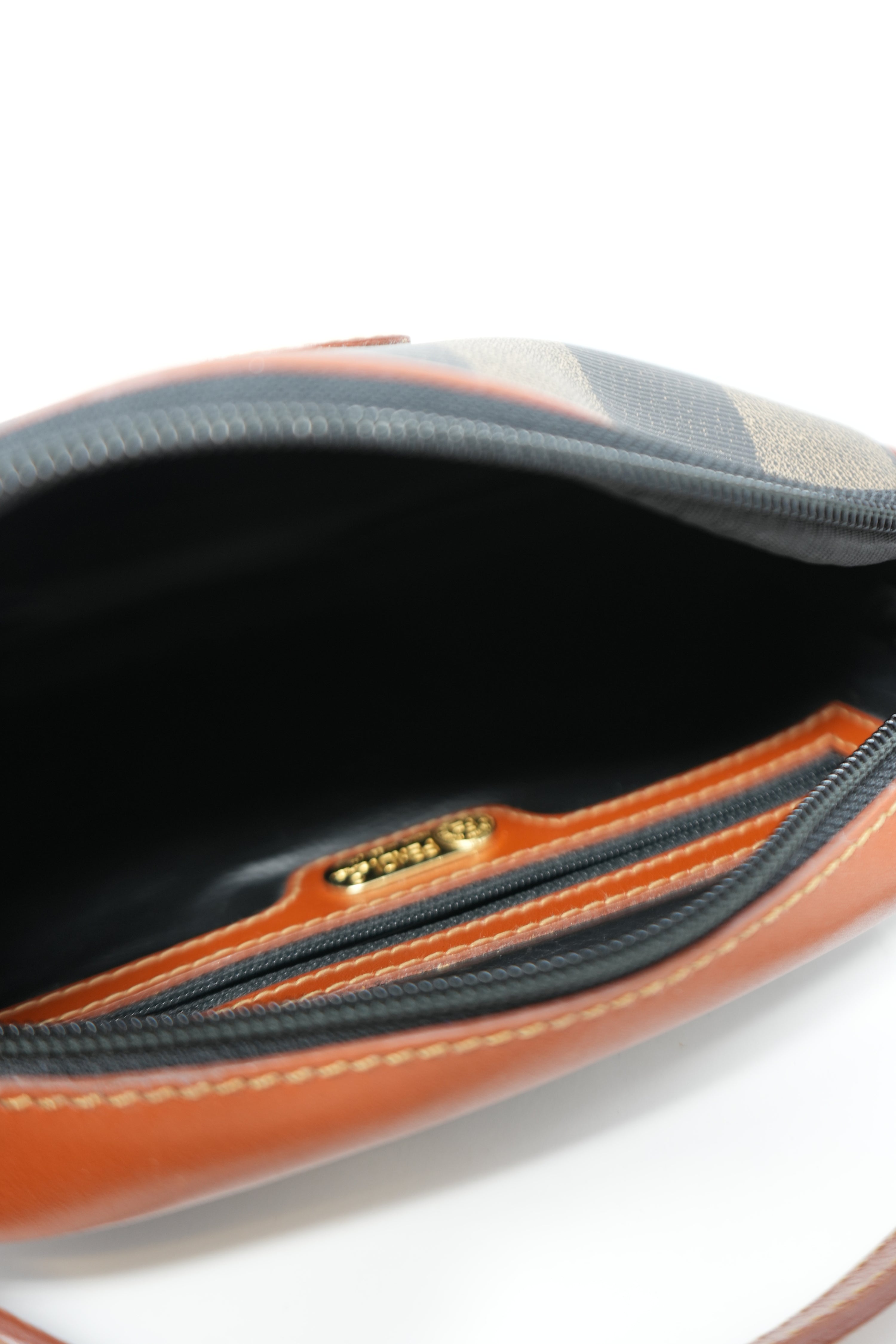 Fendi Vintage Pequin Canvas Crossbody