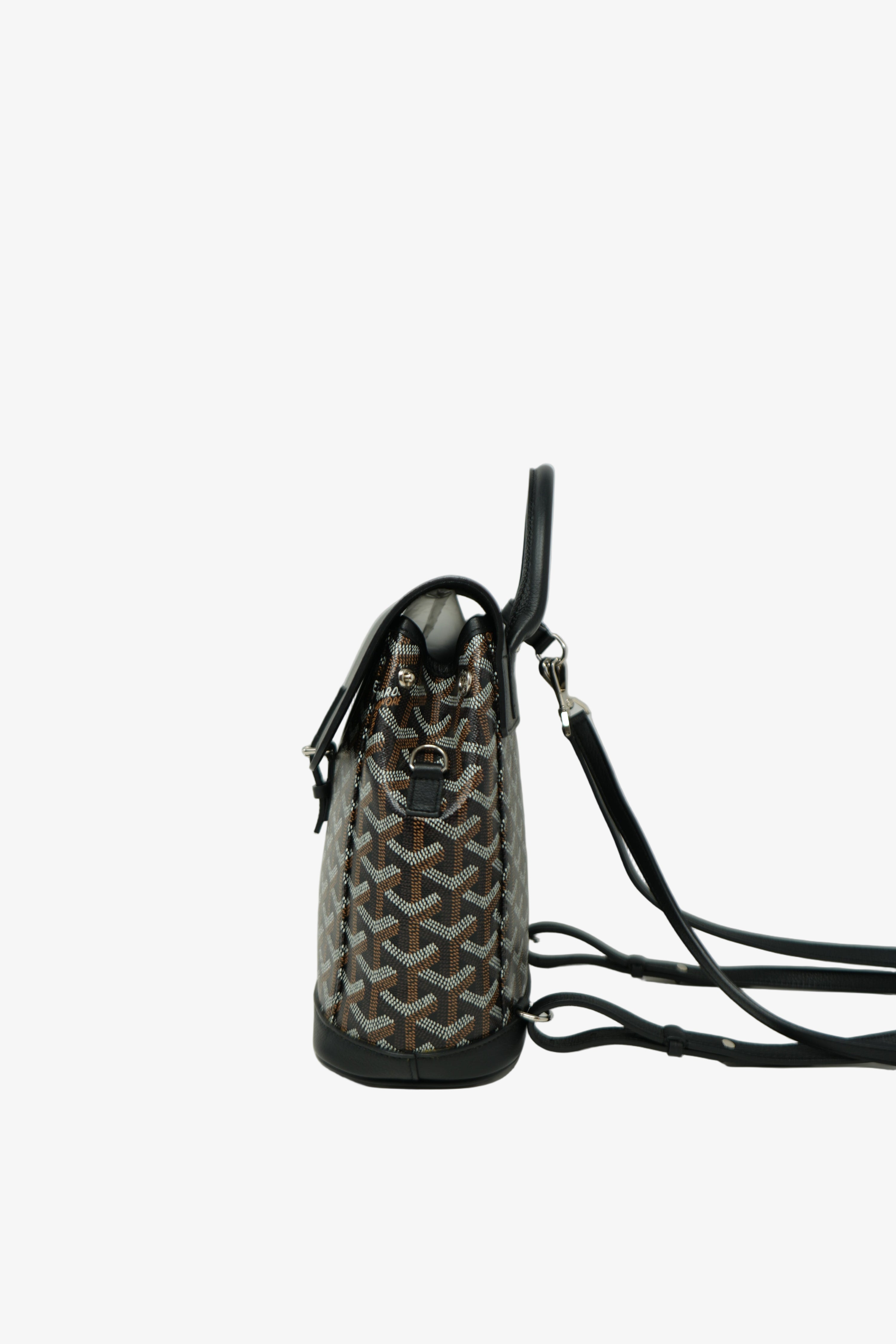 Goyard Goyardine Calfskin Mini Alpin Backpack Black