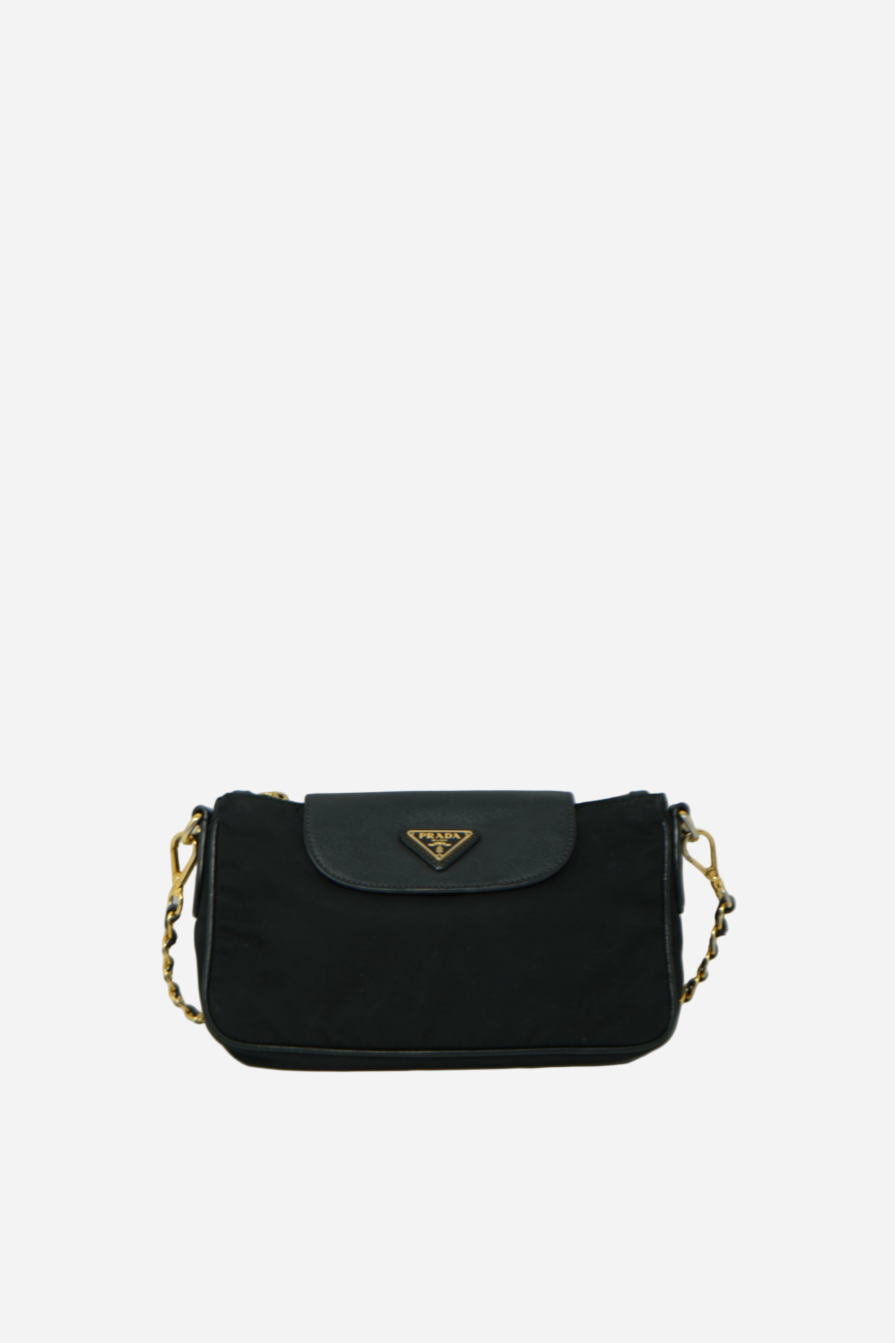 Prada Black Saffiano/Nylon Crossbody