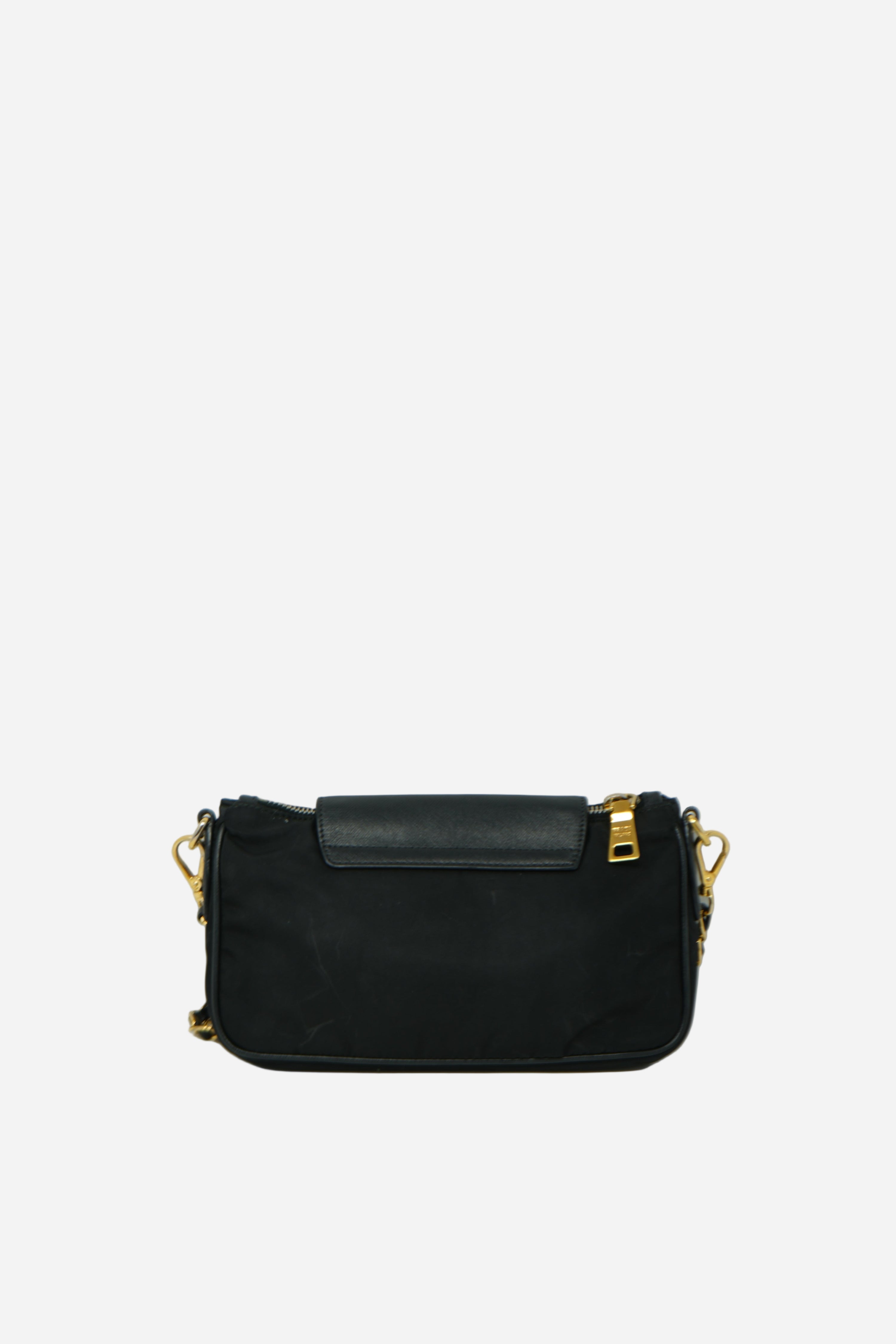 Prada Black Saffiano/Nylon Crossbody