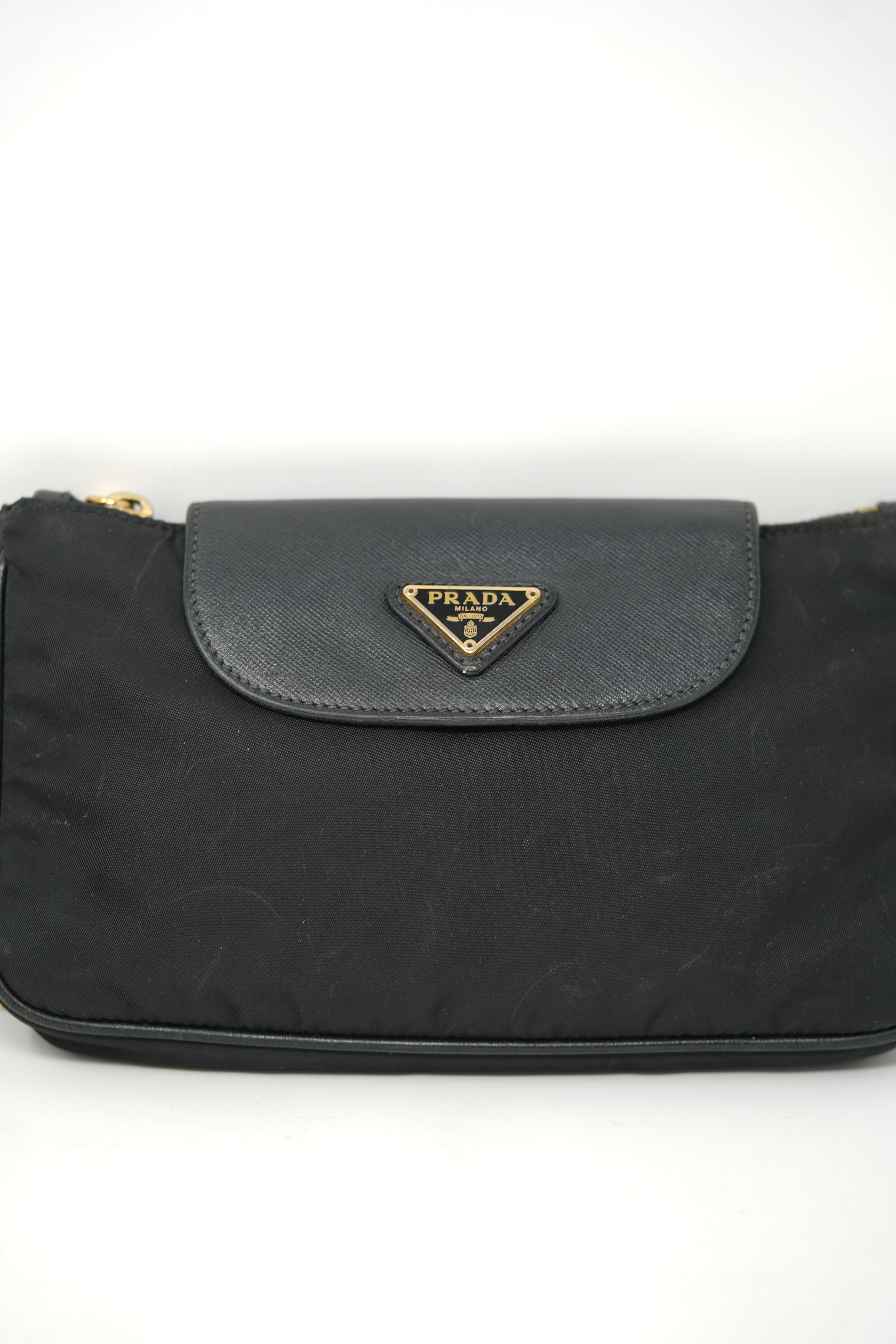 Prada Black Saffiano/Nylon Crossbody