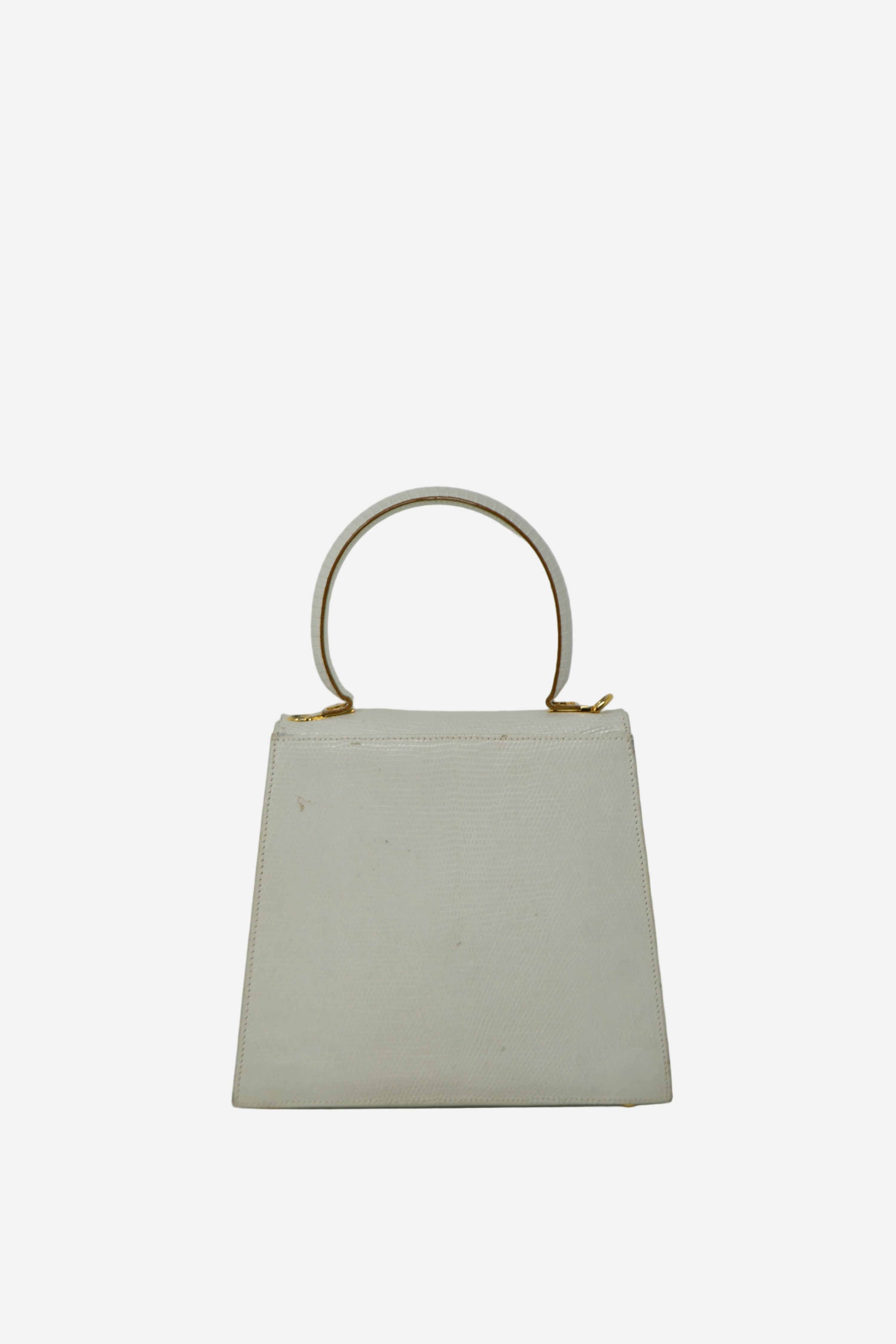 Salvatore Ferragamo Lizard Top Handle Bag