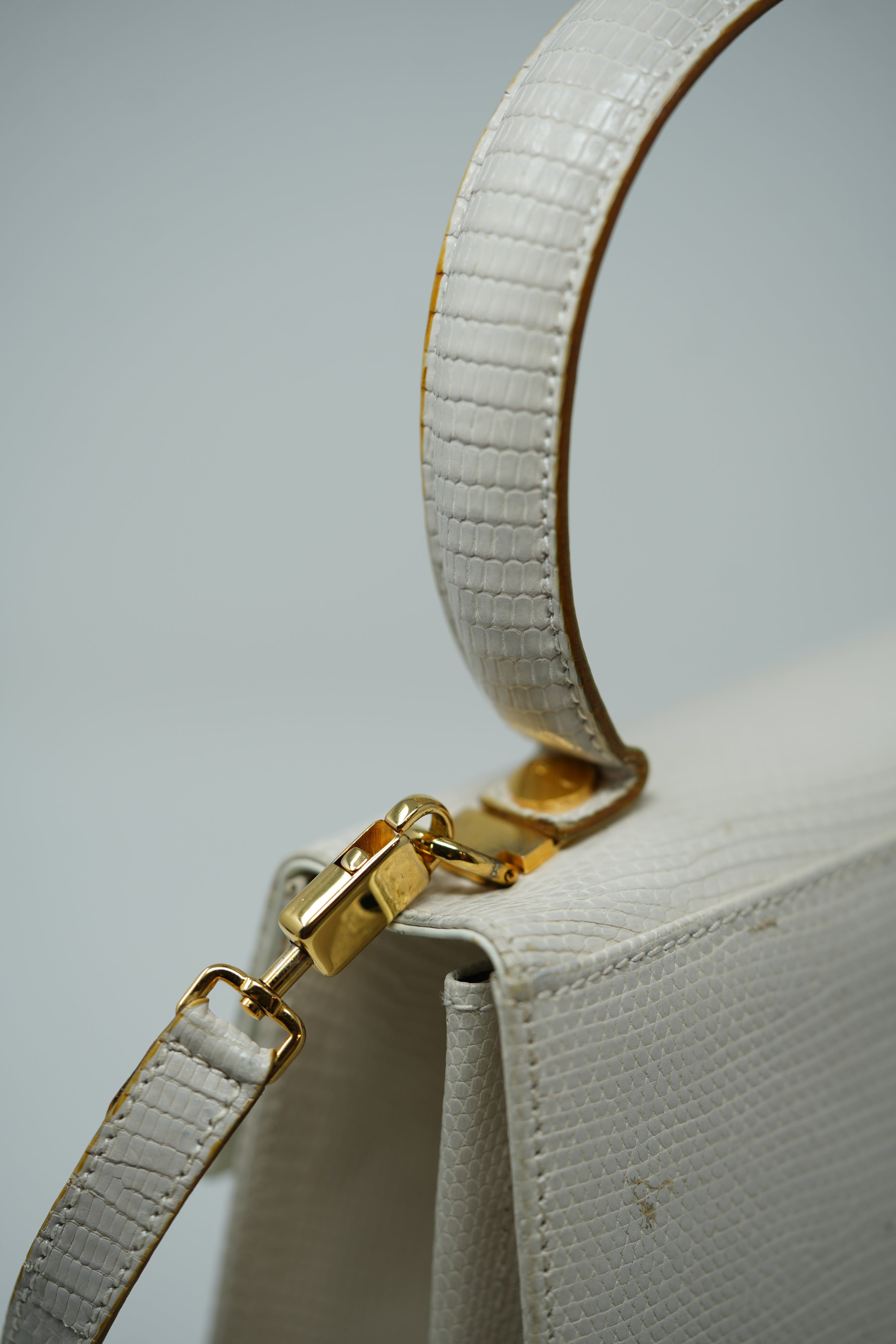 Salvatore Ferragamo Lizard Top Handle Bag