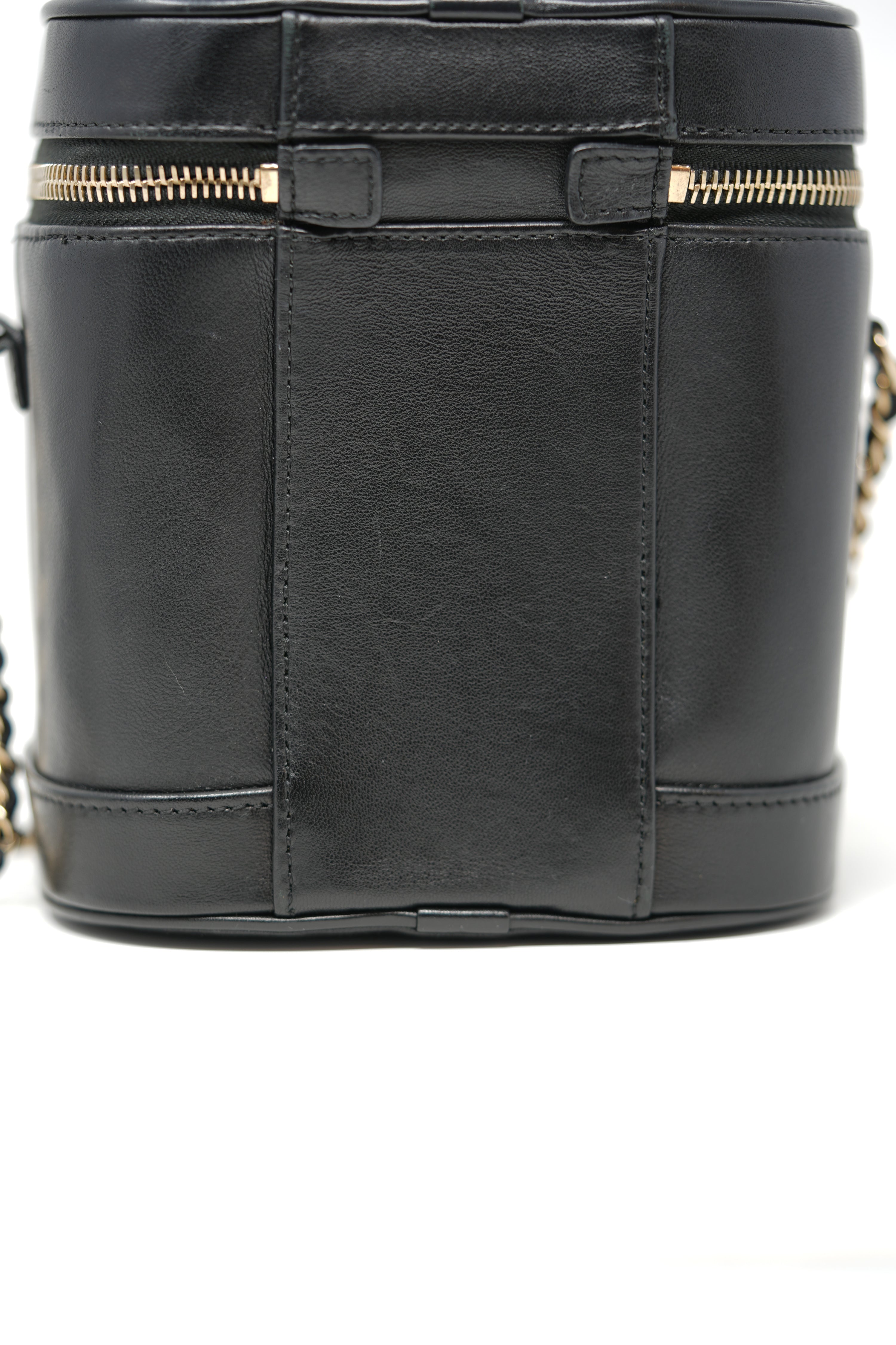 Pre-Owned Chanel 2019–2020 Black Lambskin Timeless Vanity Case