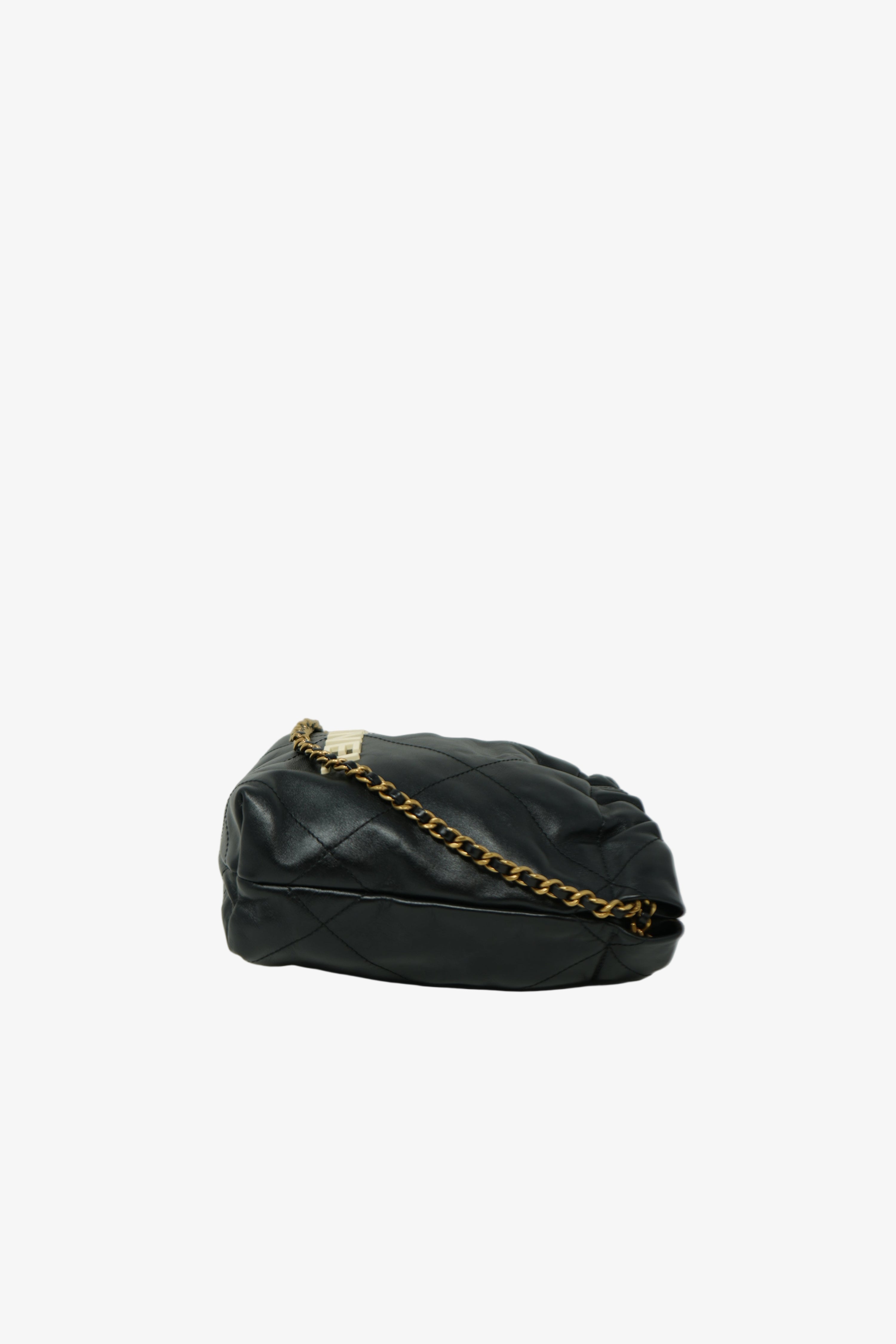 Pre-Owned Chanel 2023 Mini 22 Bag Black Calfskin