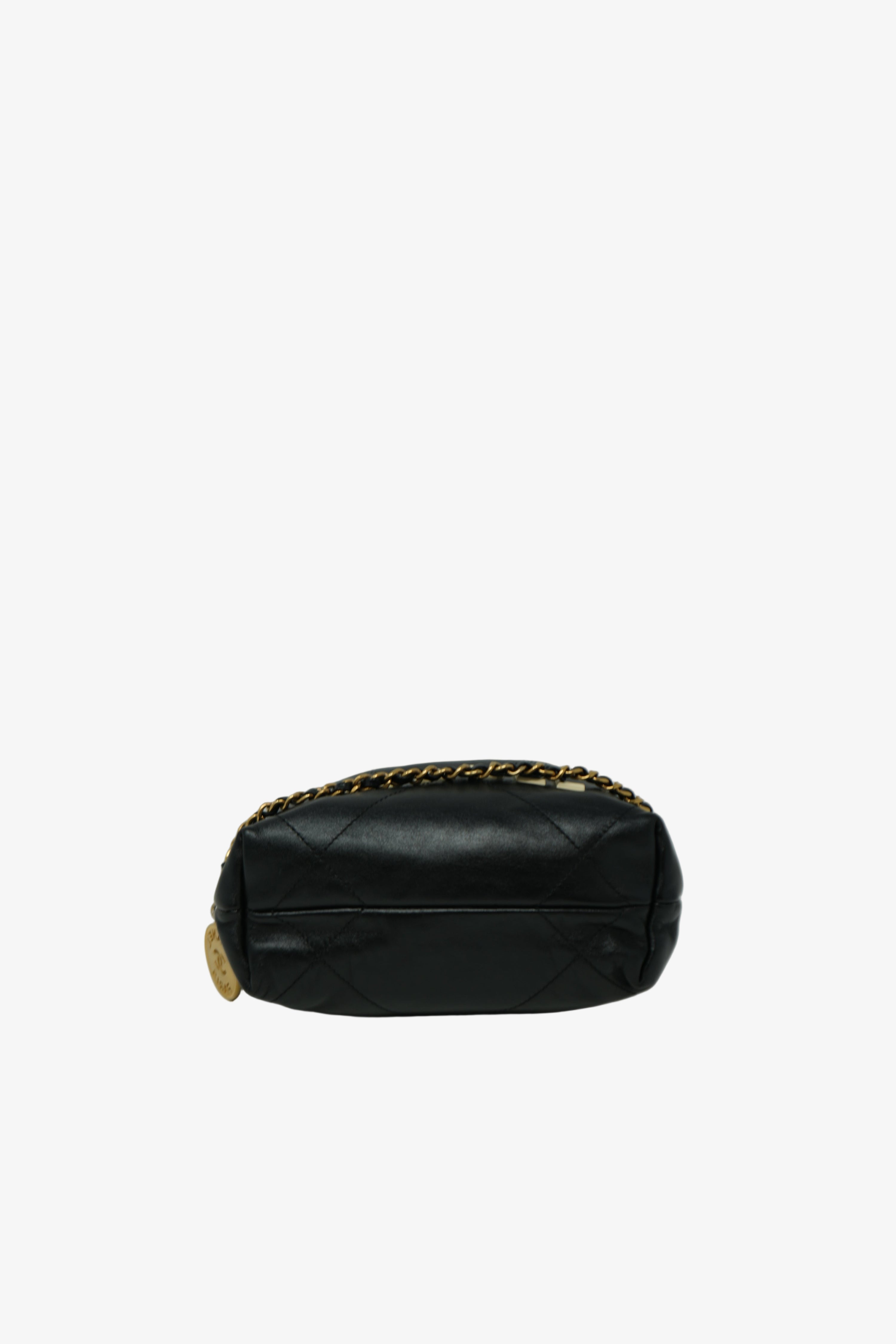 Pre-Owned Chanel 2023 Mini 22 Bag Black Calfskin