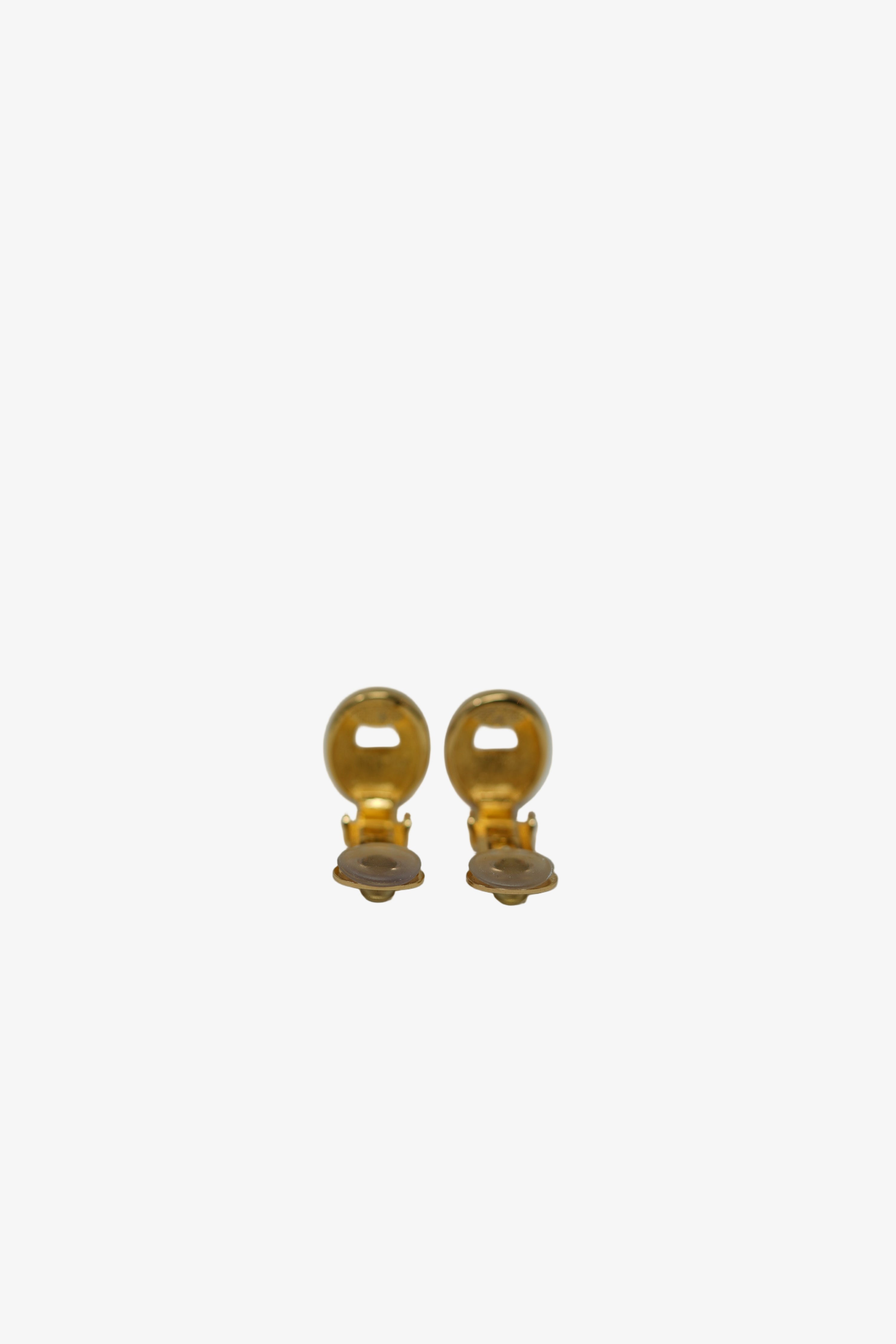 Dior Vintage Oval Rhinestone Earrings