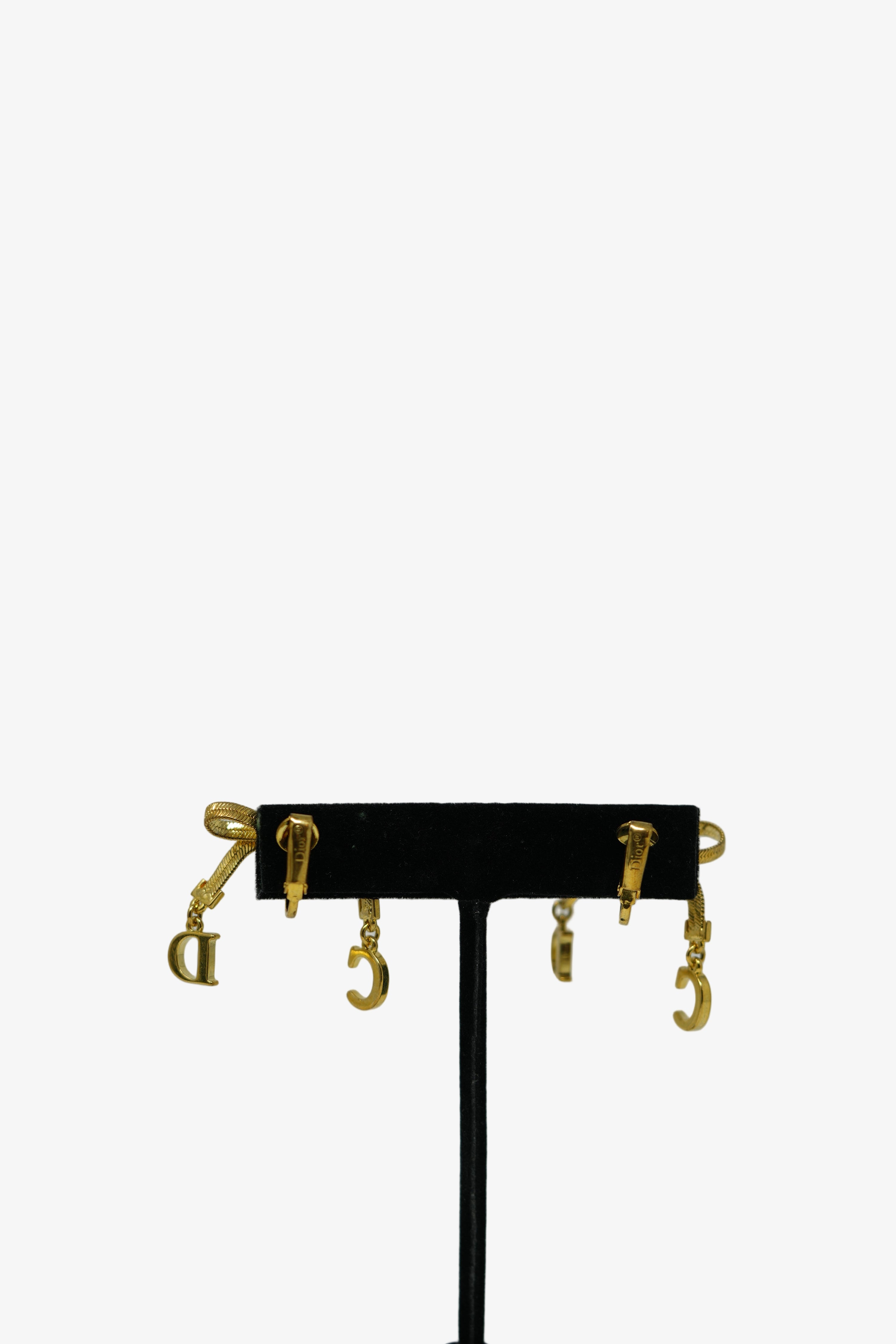 Dior Vintage Bow tie Earrings Clip-on