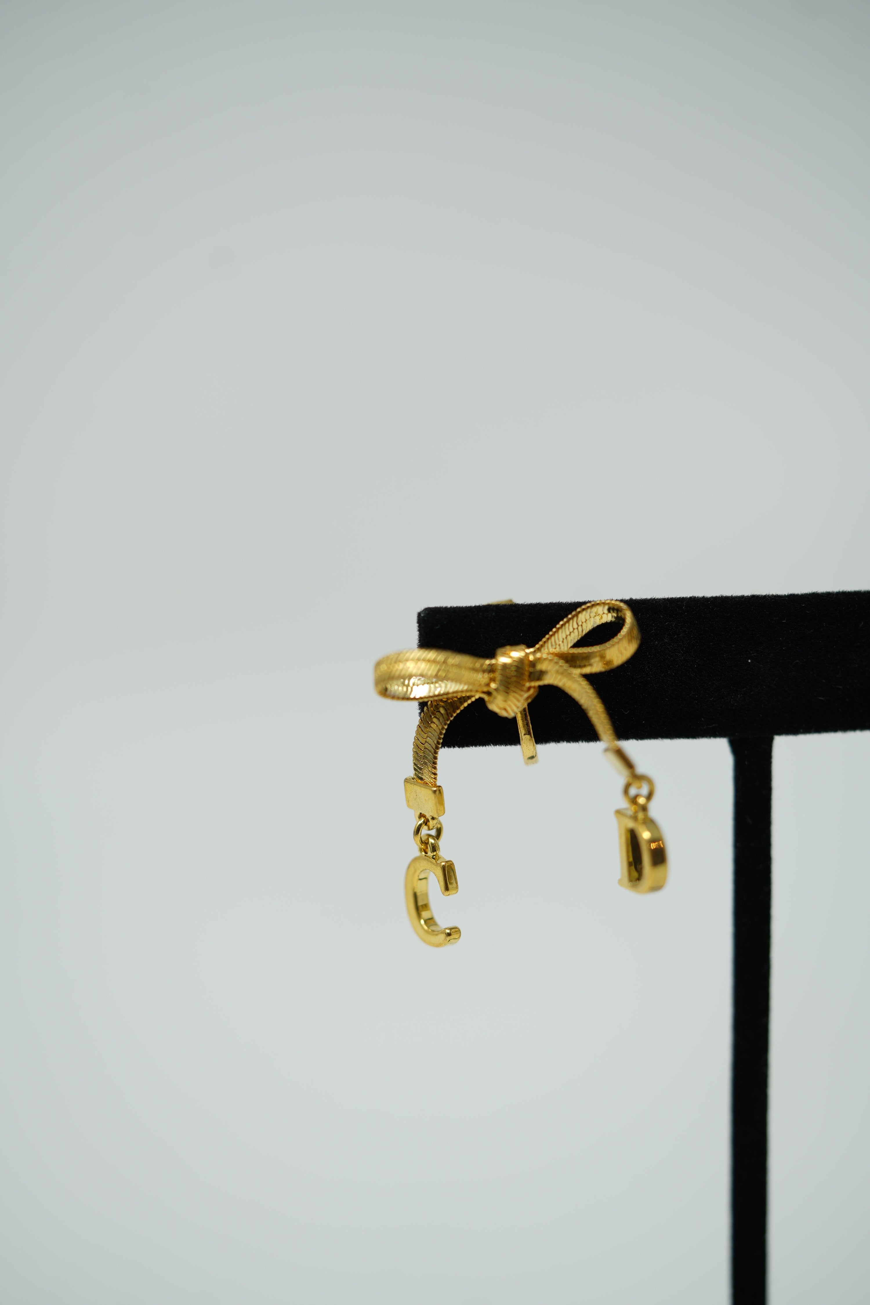 Dior Vintage Bow tie Earrings Clip-on