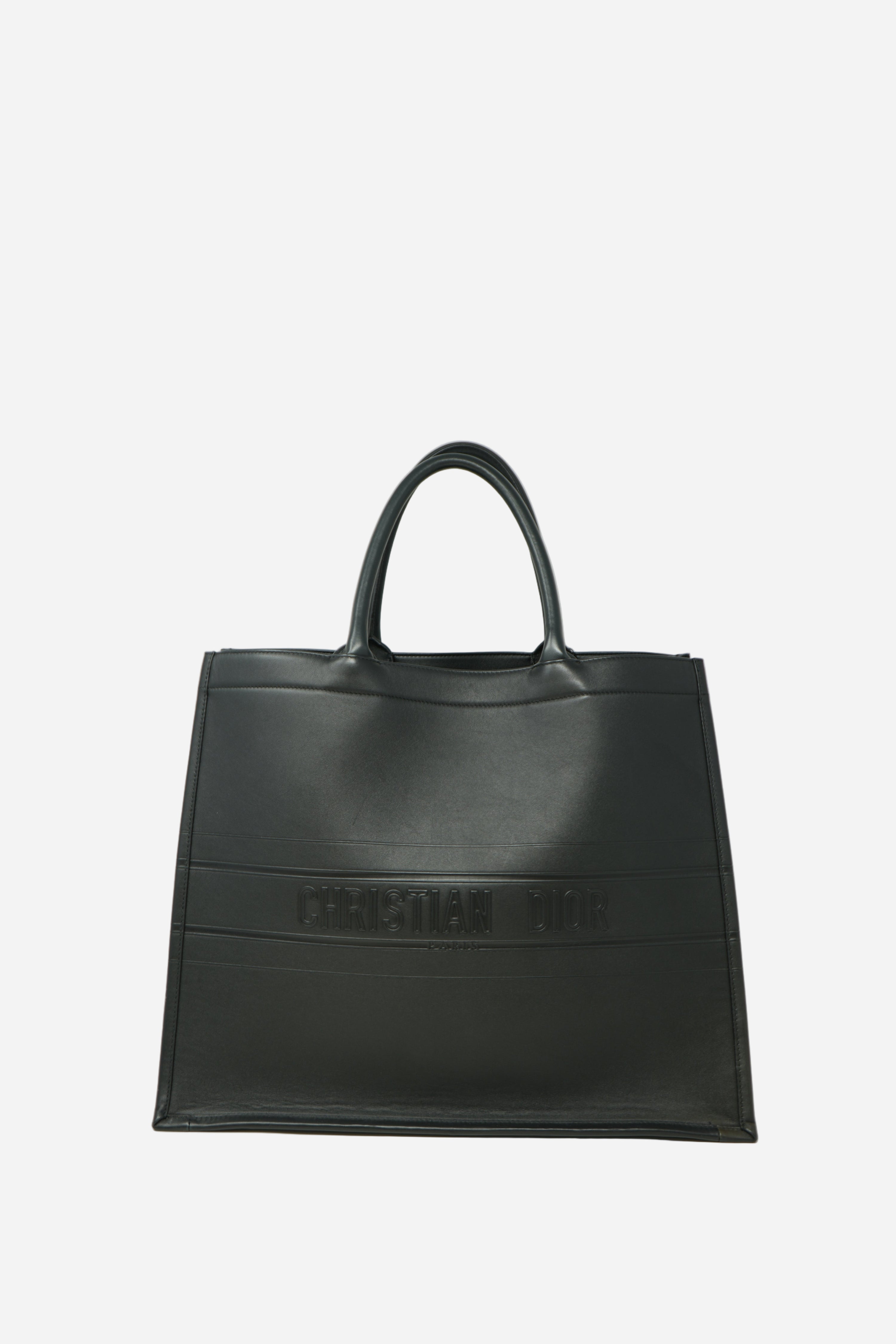 Dior Large Book Tote Black Calfskin