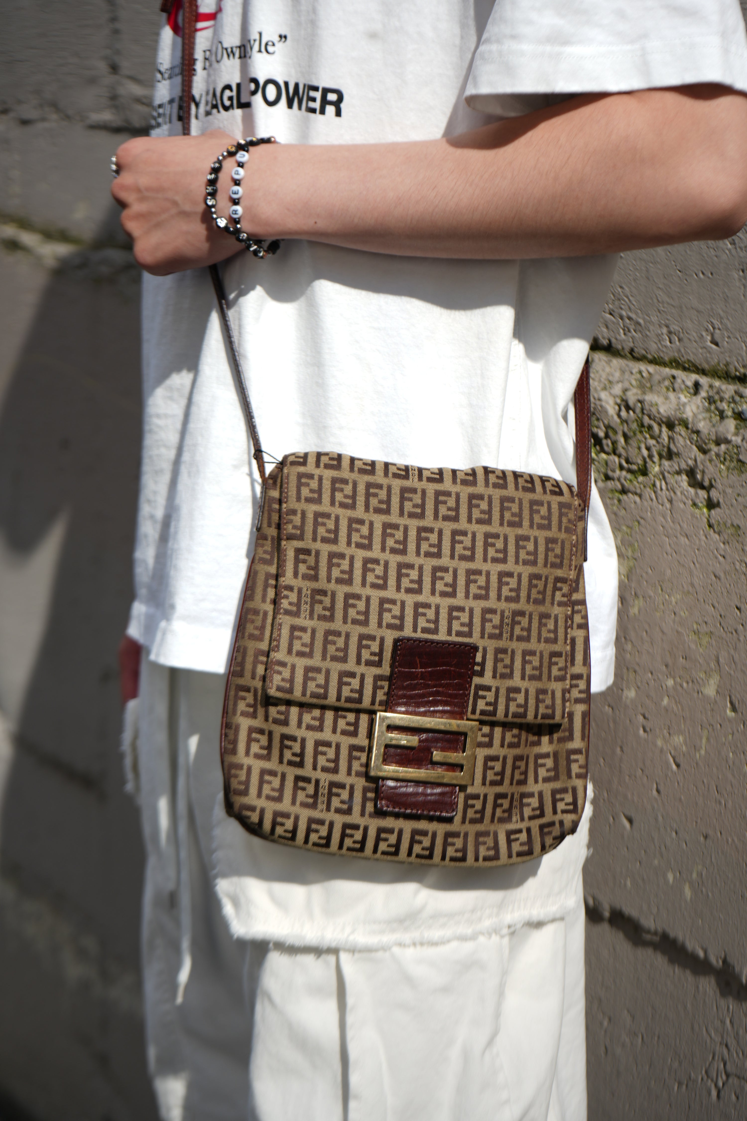 Fendi Vintage Zucca Crossbody Bag