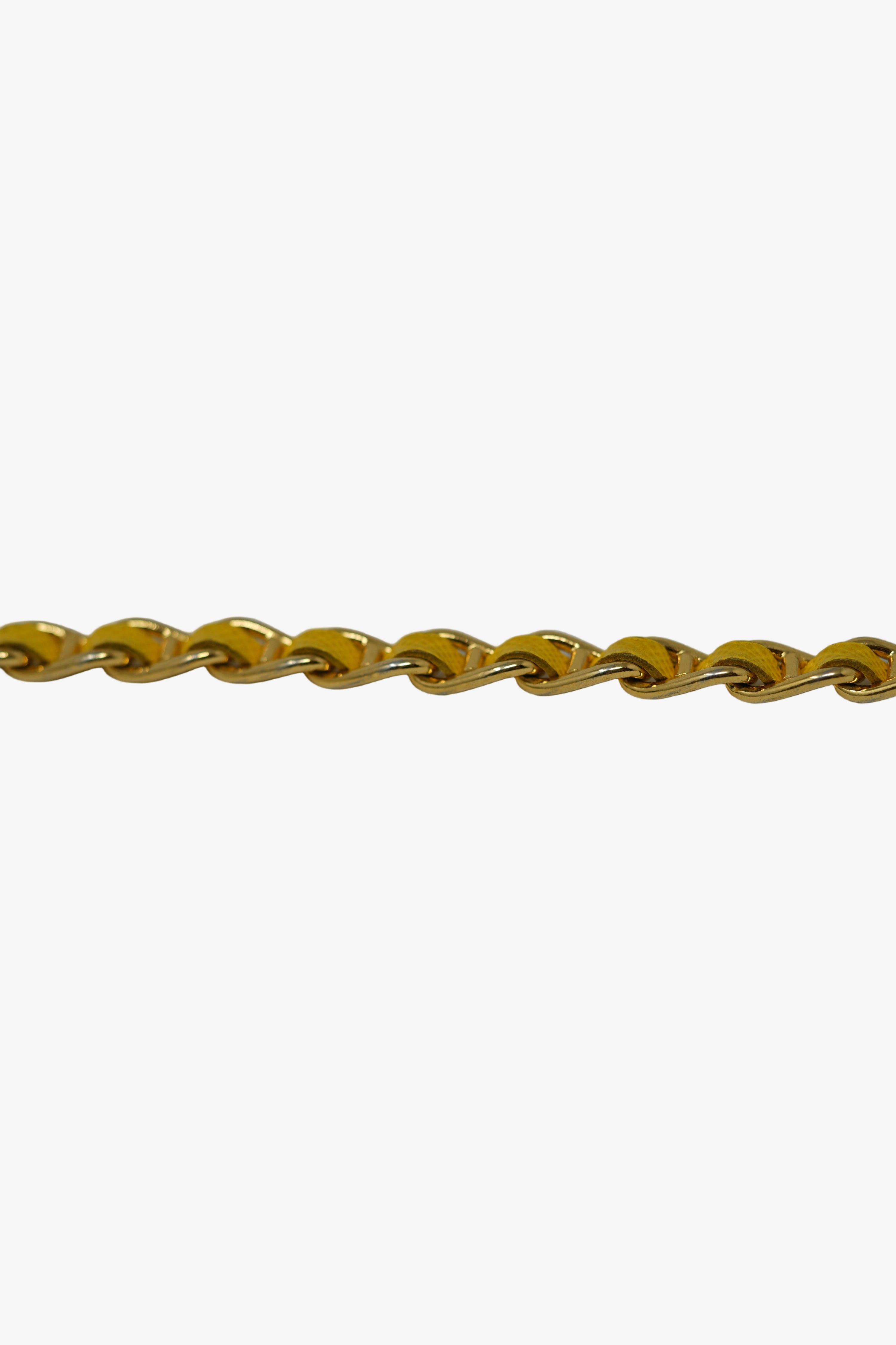 Prada Calfskin Wallet On Chain Yellow