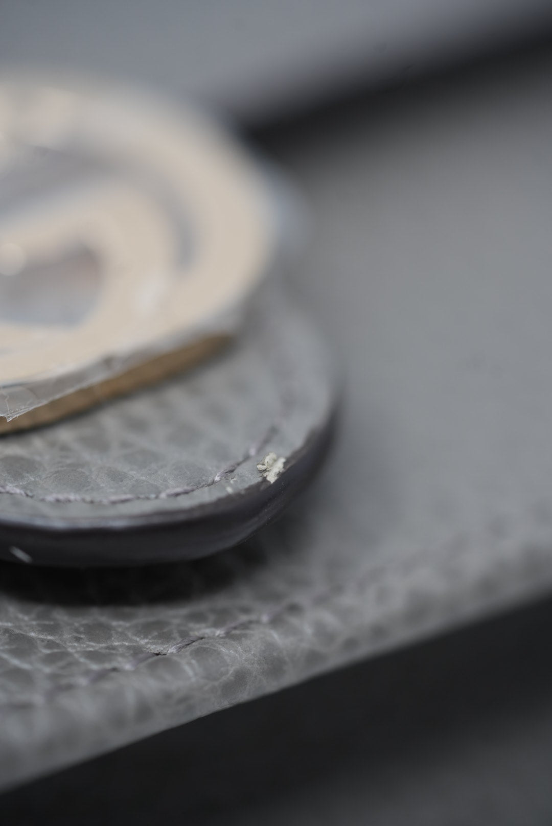 Gucci Grey Leather GG Wallet On Chain