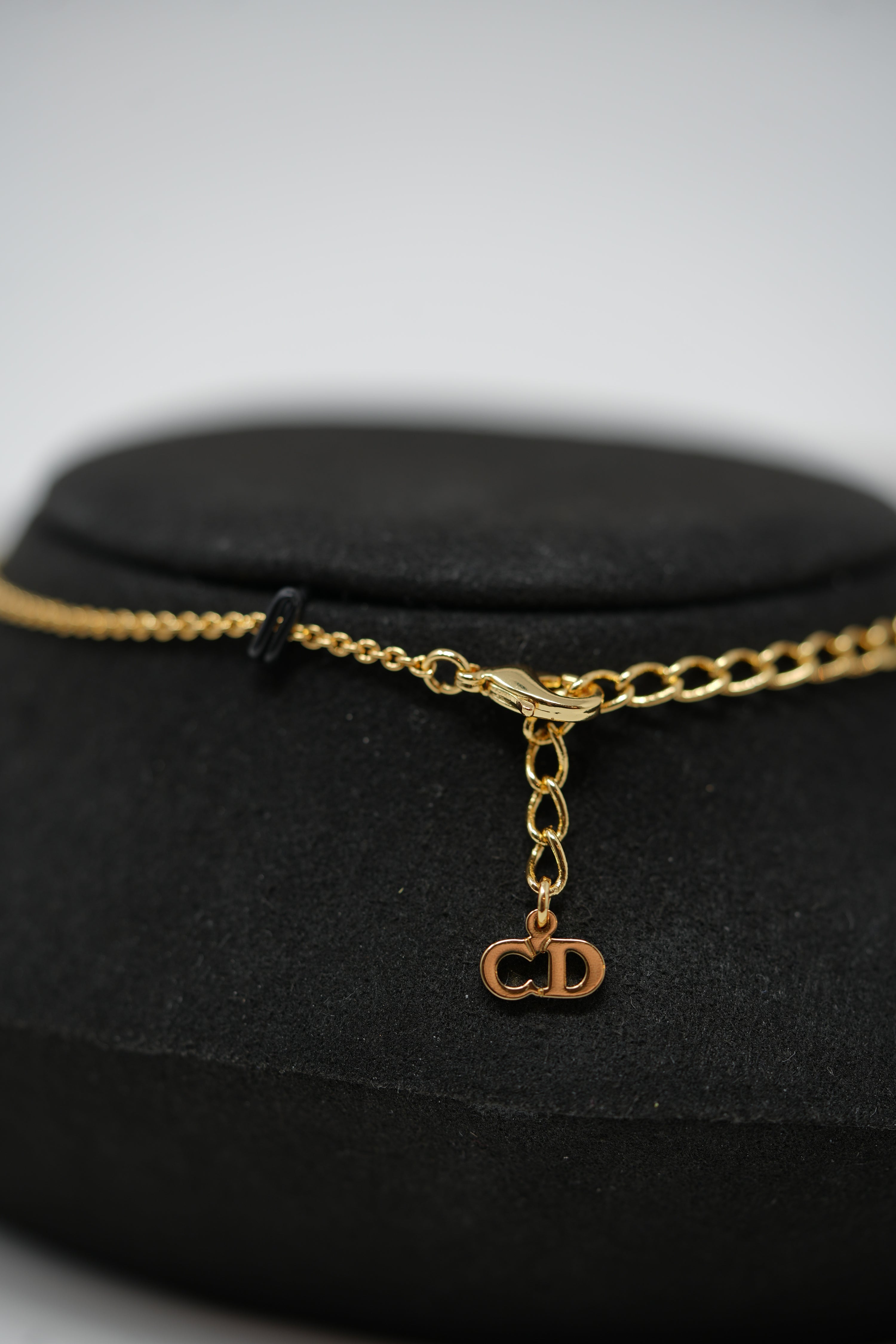 Dior Vintage Gold-Plated CD Letter Necklace