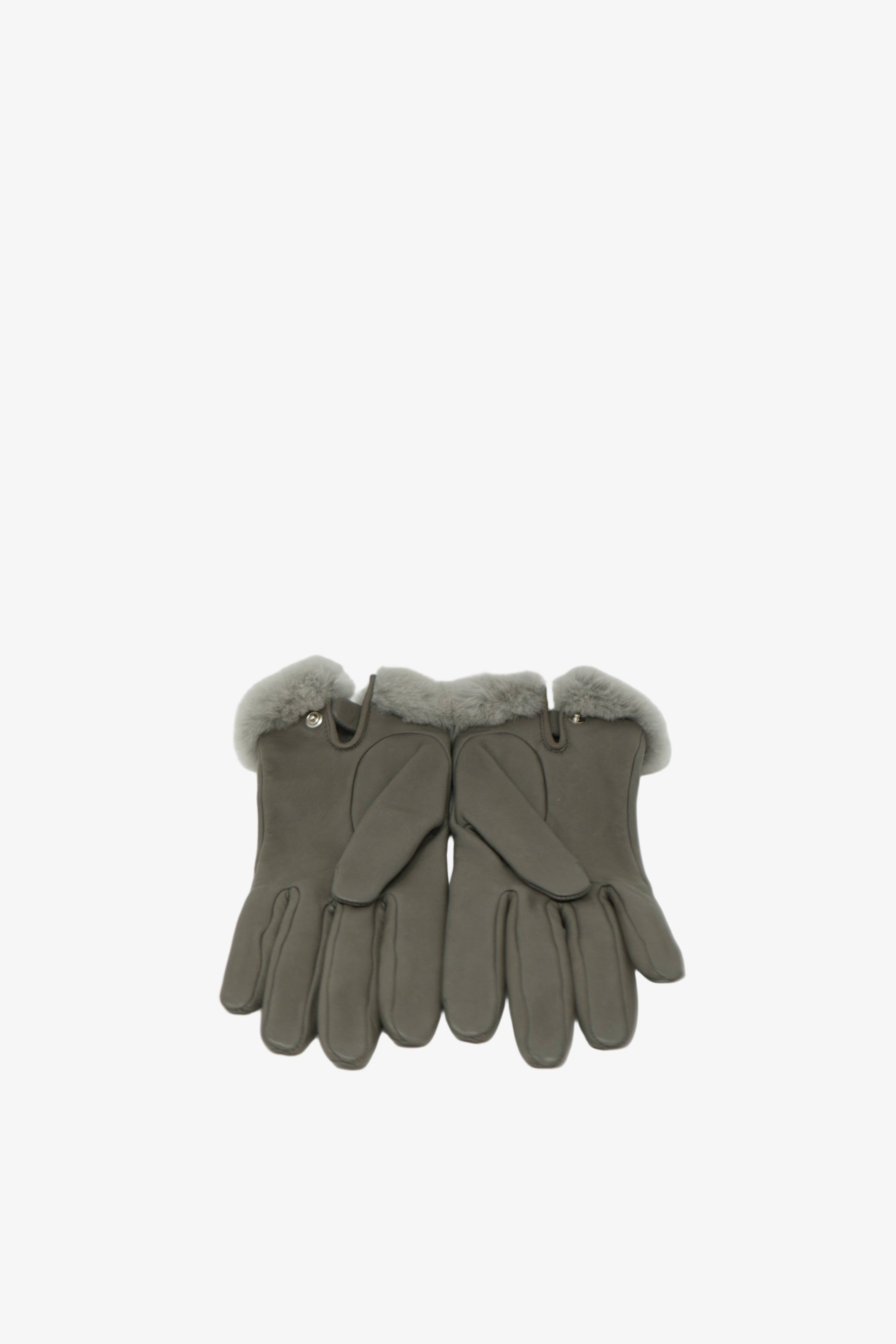 Hermes Leather/Fur Princesse Gloves