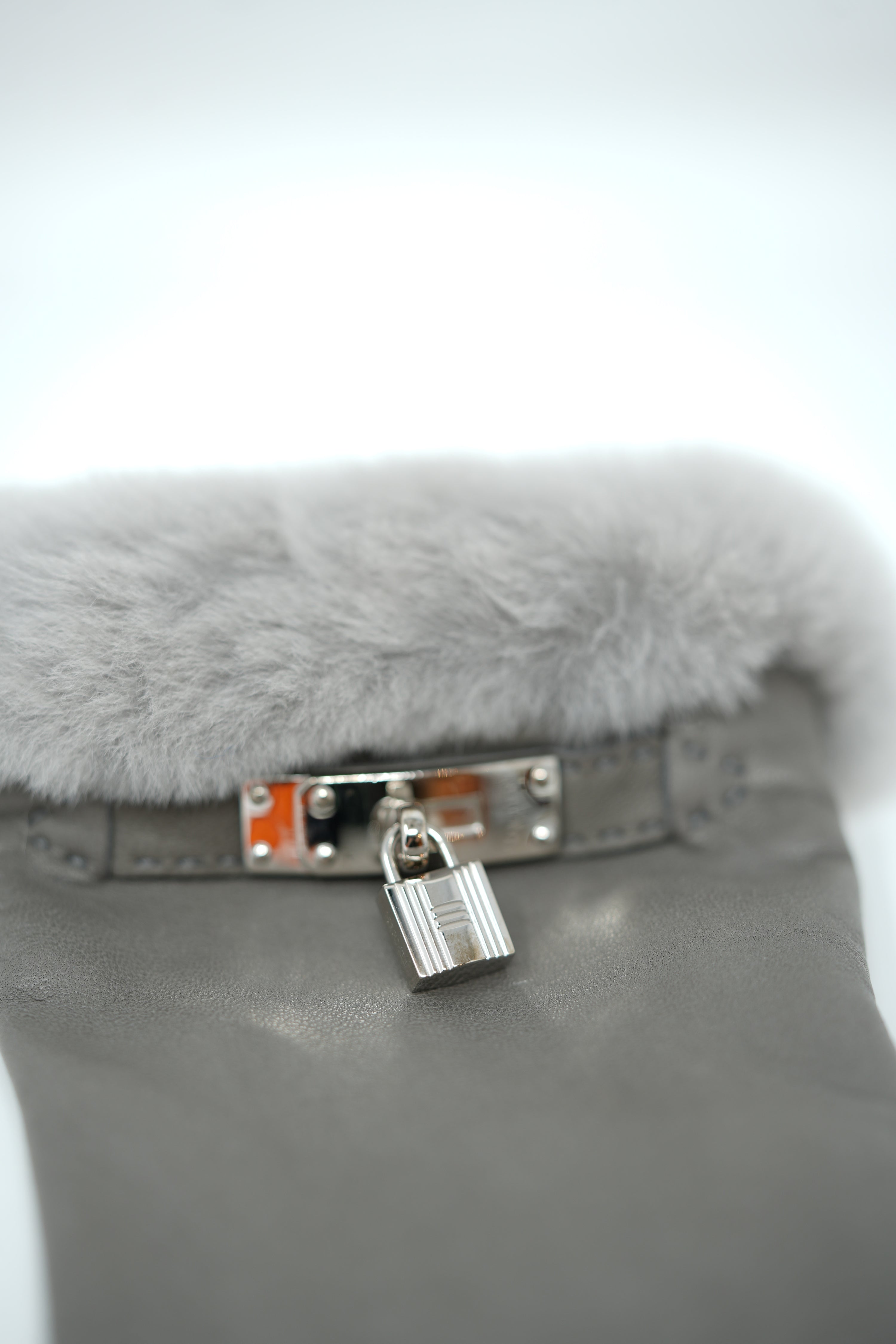 Hermes Leather/Fur Princesse Gloves