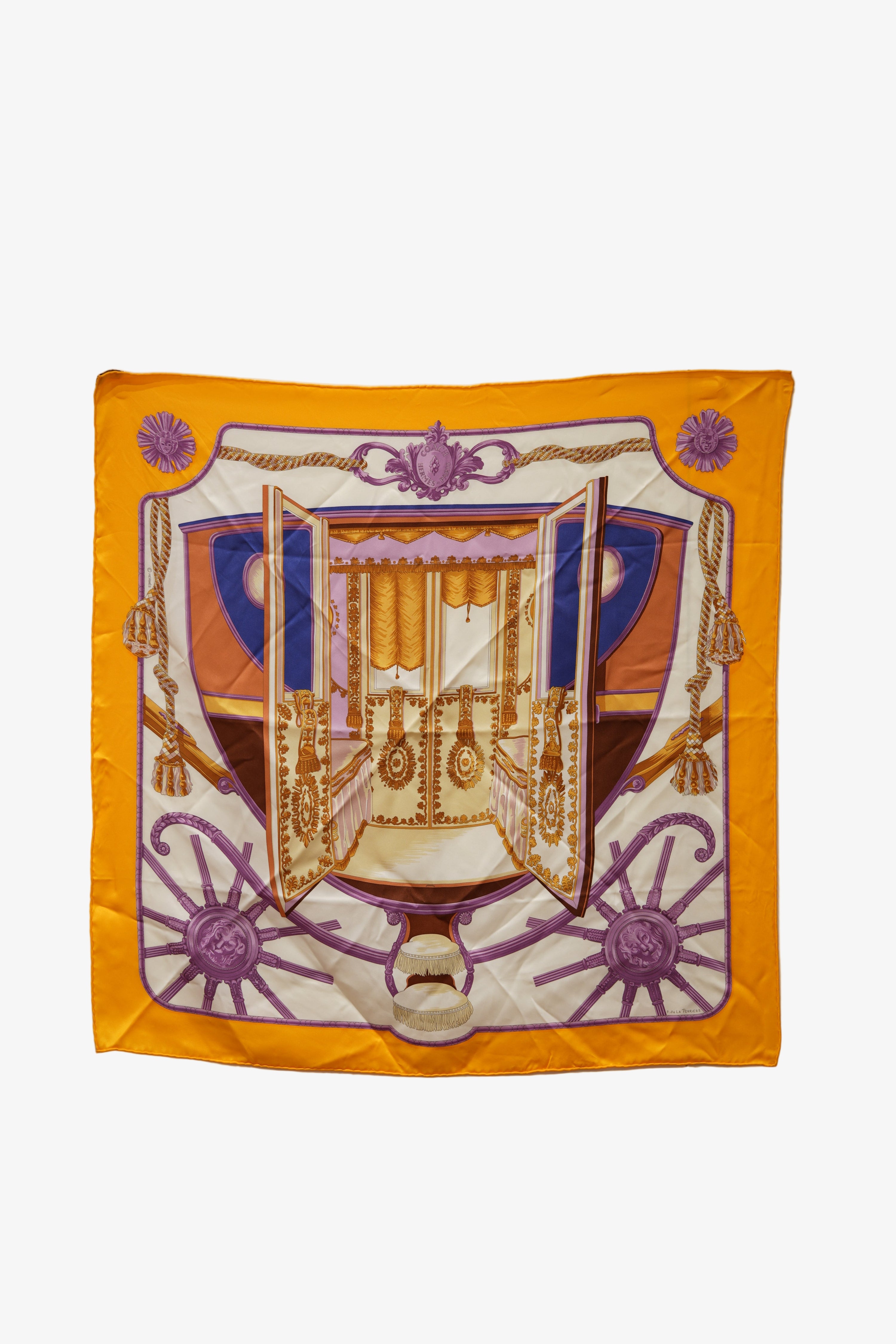 Hermès Silk Scarf 70 Yellow
