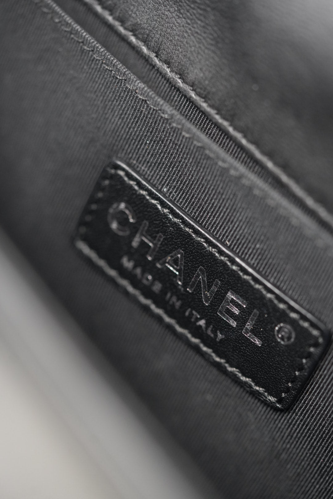 Pre-Owned Chanel 2013-2014 Black Boy Flap Bag Lambskin Refurbished