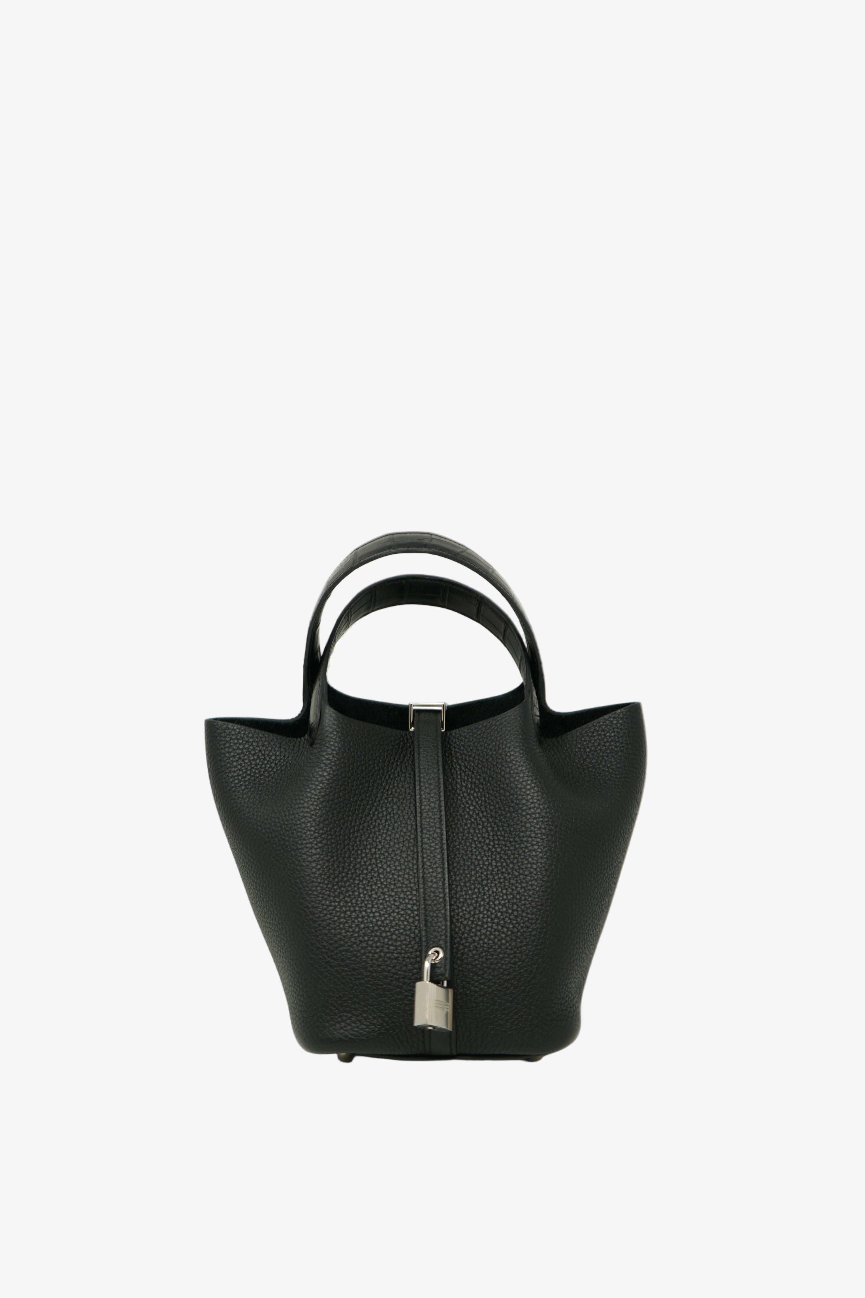 Hermes Picotin Touch 18 TC Leather Black