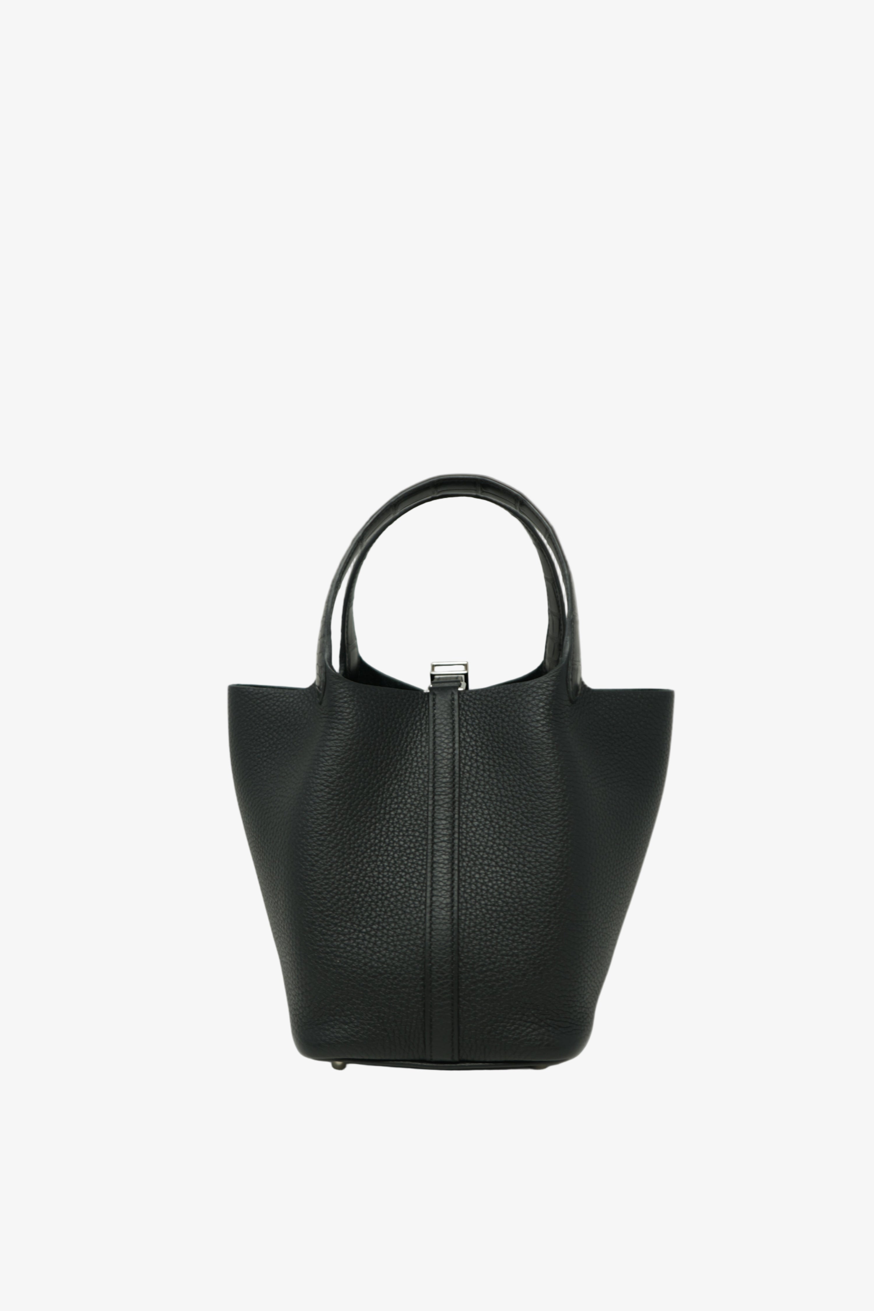 Hermes Picotin Touch 18 TC Leather Black
