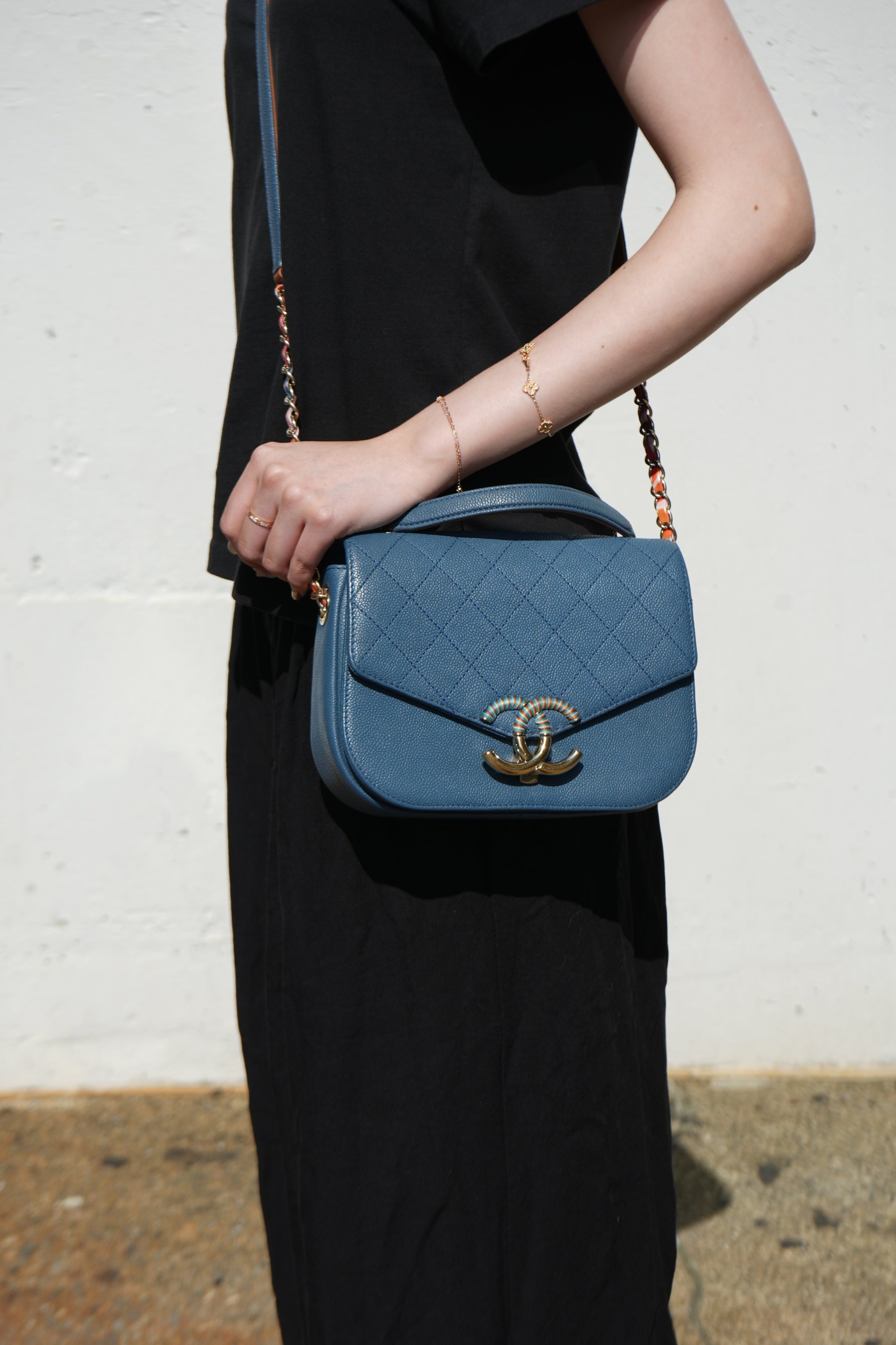Pre-Owned Chanel Cuba Top Handle Flap Bag