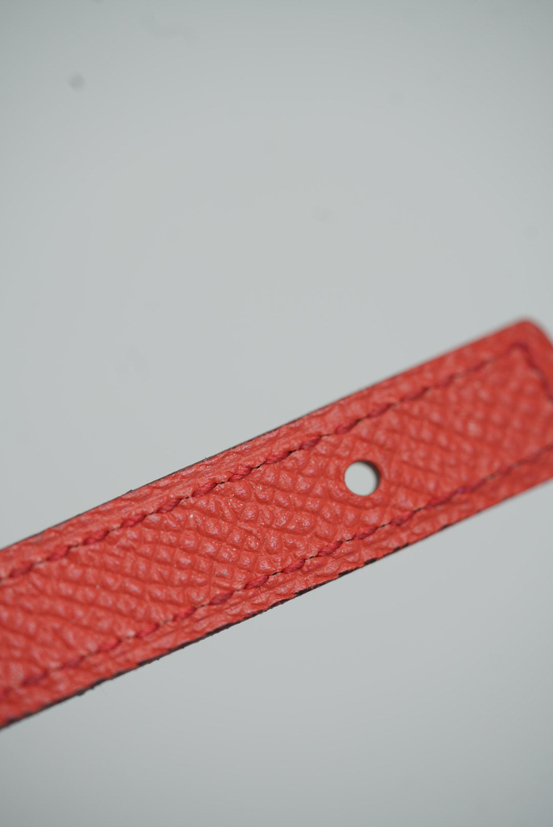 Hermes Chaine D'ancre Leather Strap Belt Coral/Red #85