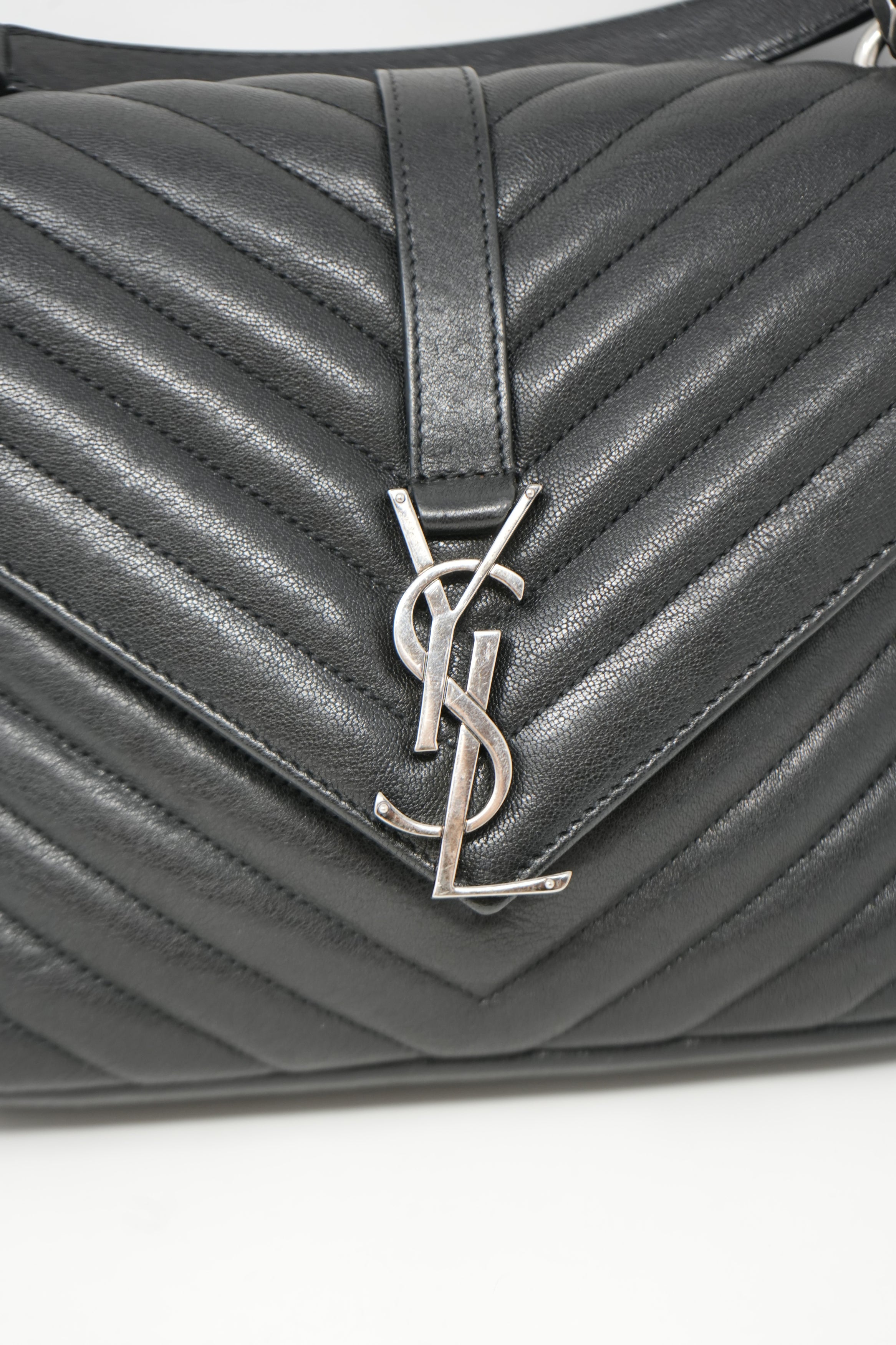 Saint Laurent Quilted COLLEGE MEDIUM Handbag Black