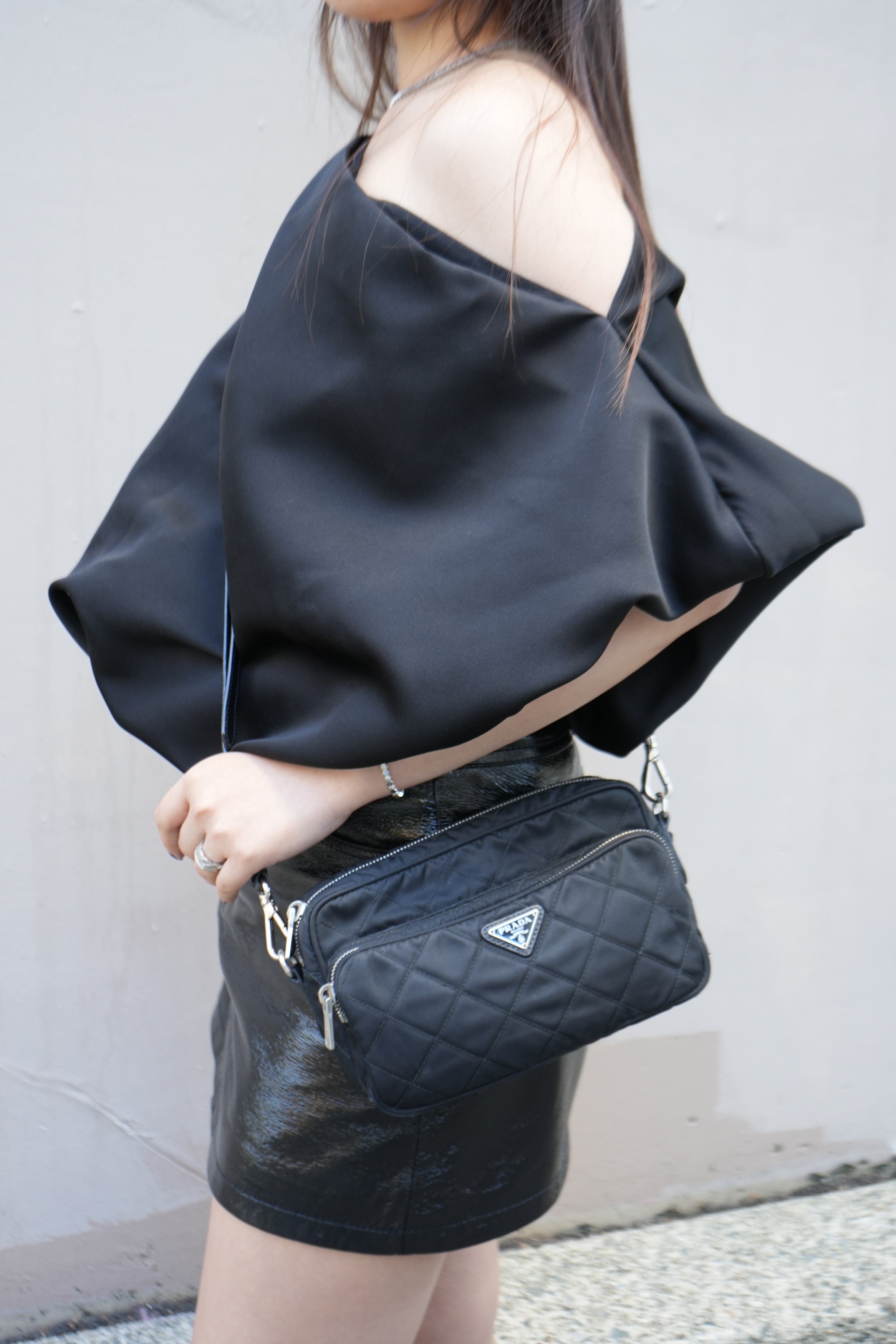 Prada Black Nylon Shoulder Bag