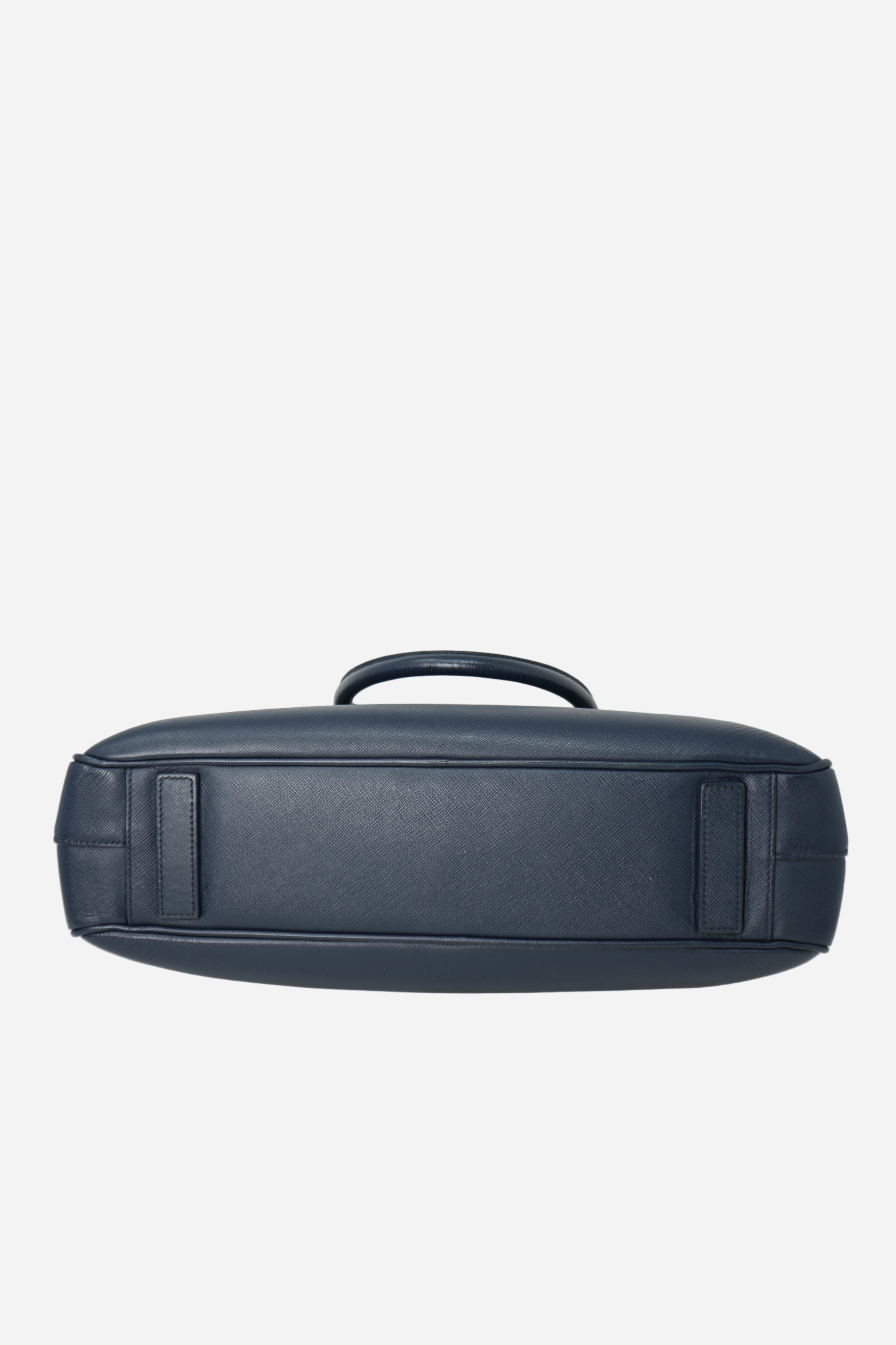 Prada Saffiano Leather Work Bag Navy