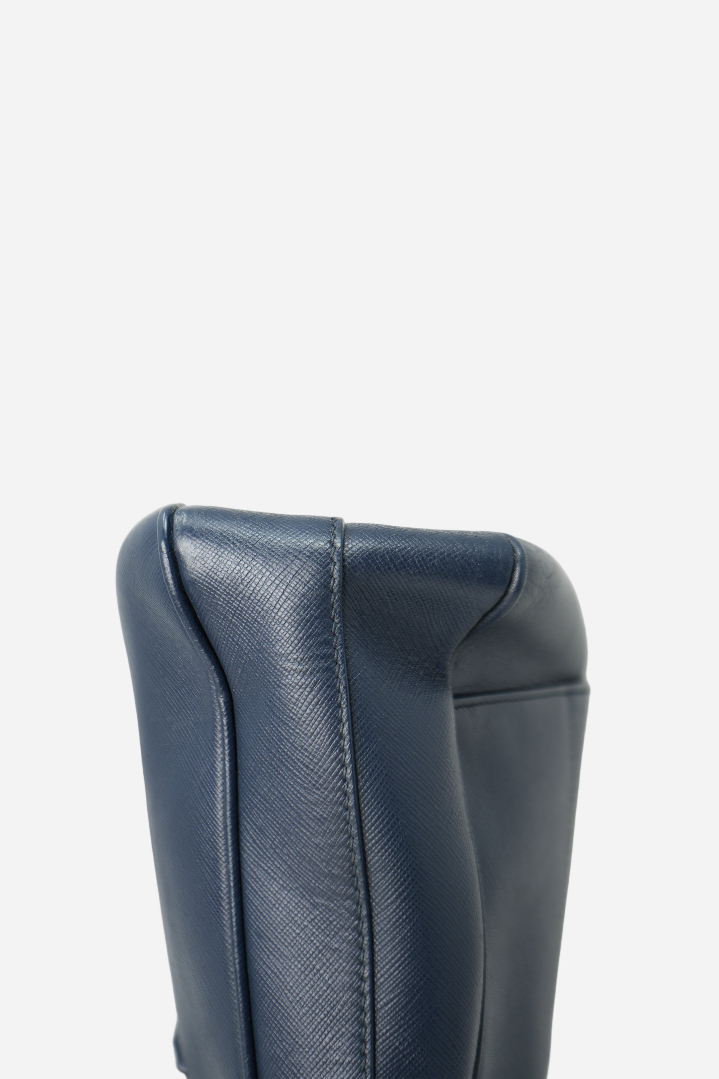 Prada Saffiano Leather Work Bag Navy