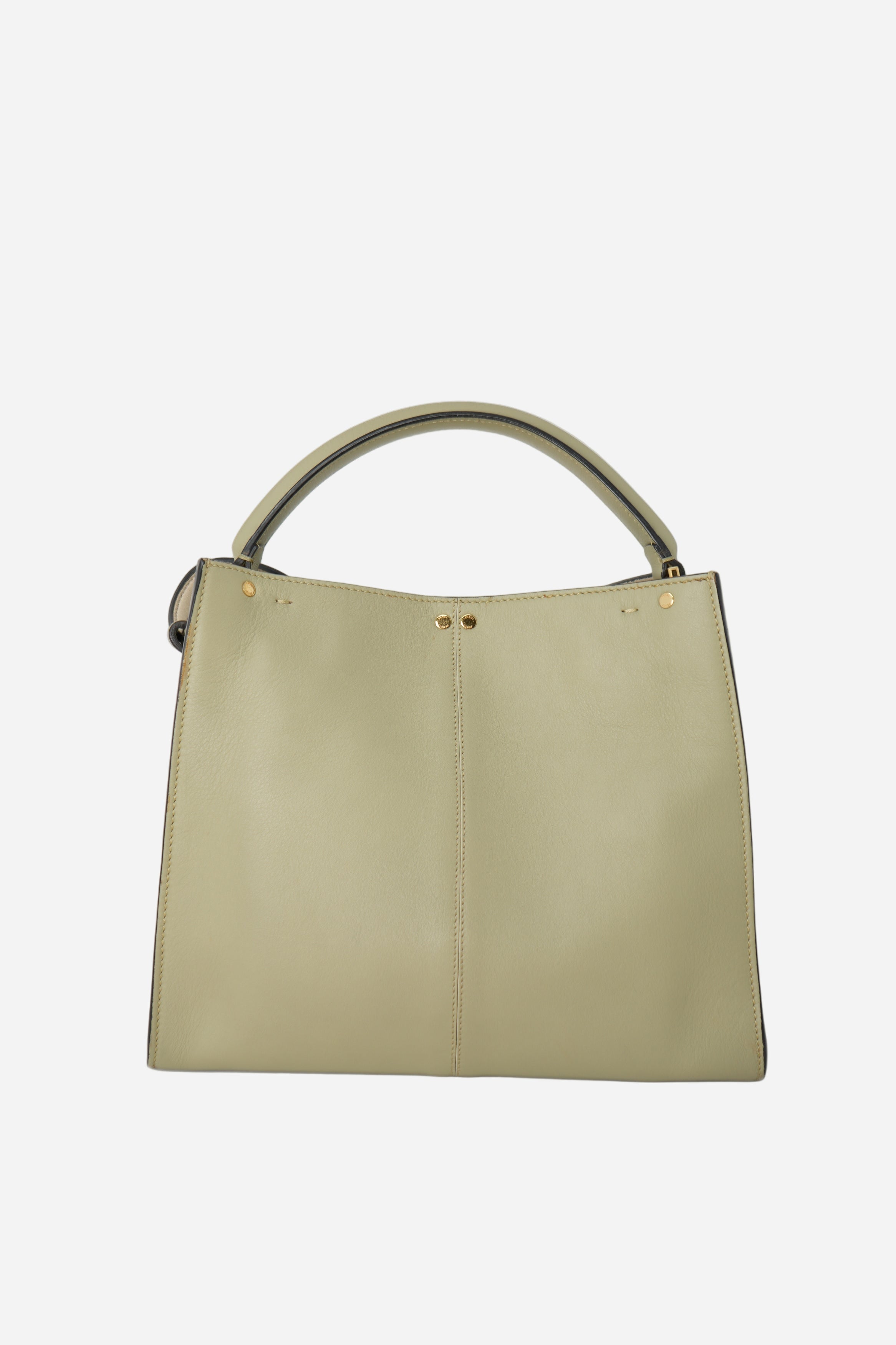 Fendi Vitello Seta Medium Peekaboo X-Lite Mandorlo