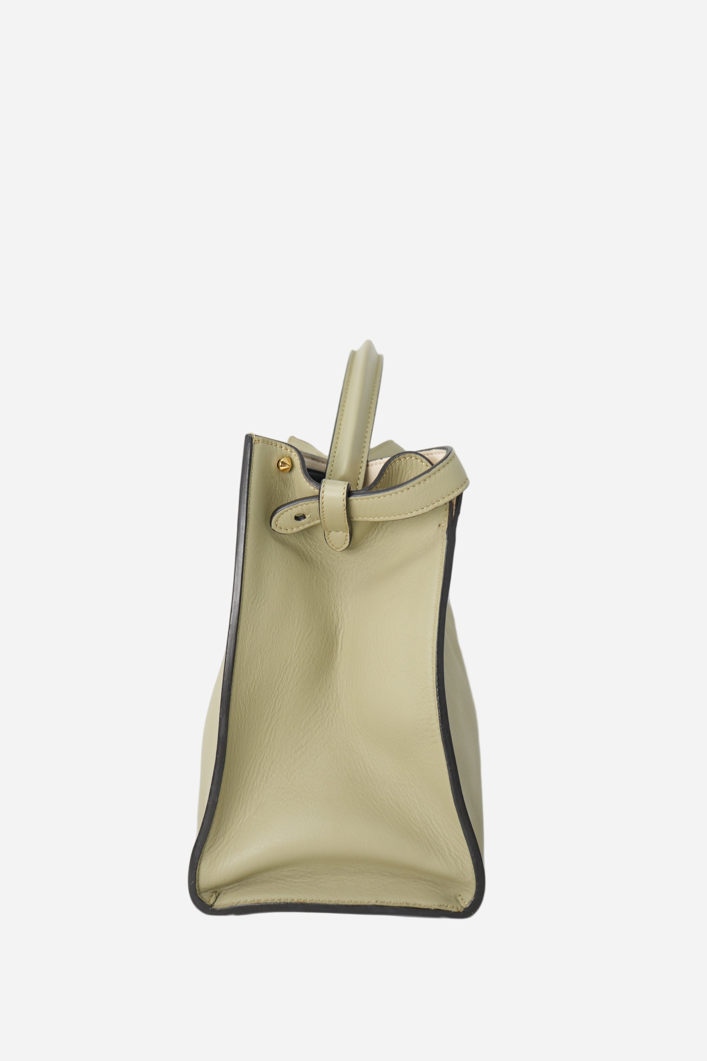 Fendi Vitello Seta Medium Peekaboo X-Lite Mandorlo