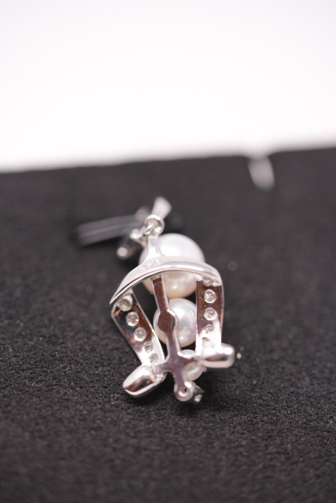 Mikimoto K18 Pearl 3.5-7.3mm Diamond Pendant