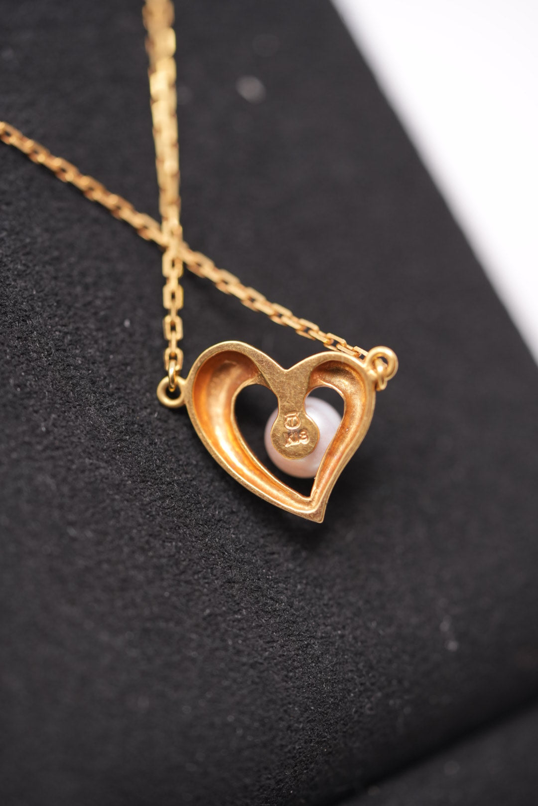 Mikimoto Heart Pearl Necklace 6mm K18