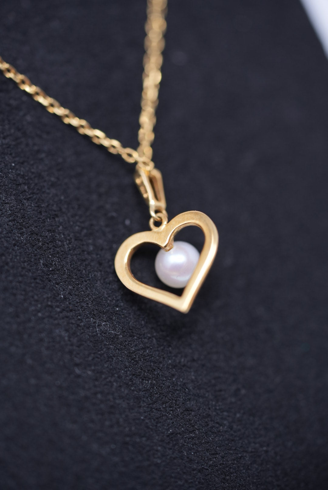 Mikimoto Vintage Heart 1 Pearl Necklace K18