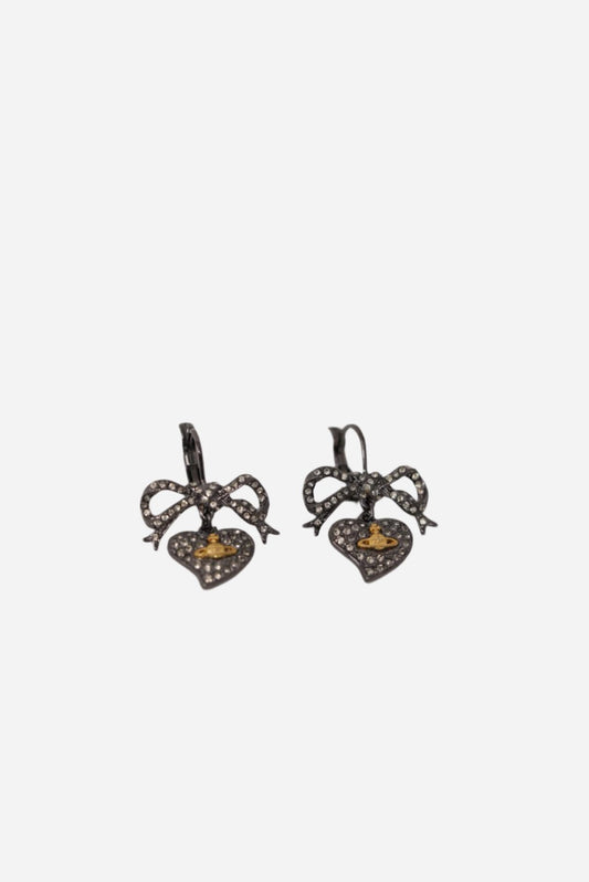 Vivienne Westwood  Rhinestone Heart Earrigs