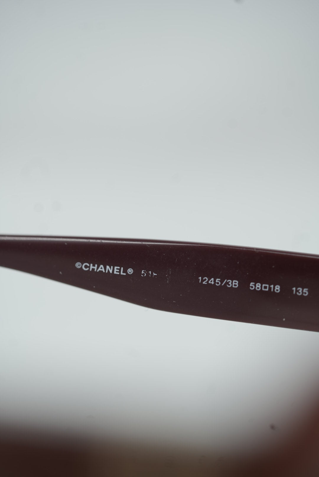 Pre-Owned Chanel Brown Acrylic Sunglasses