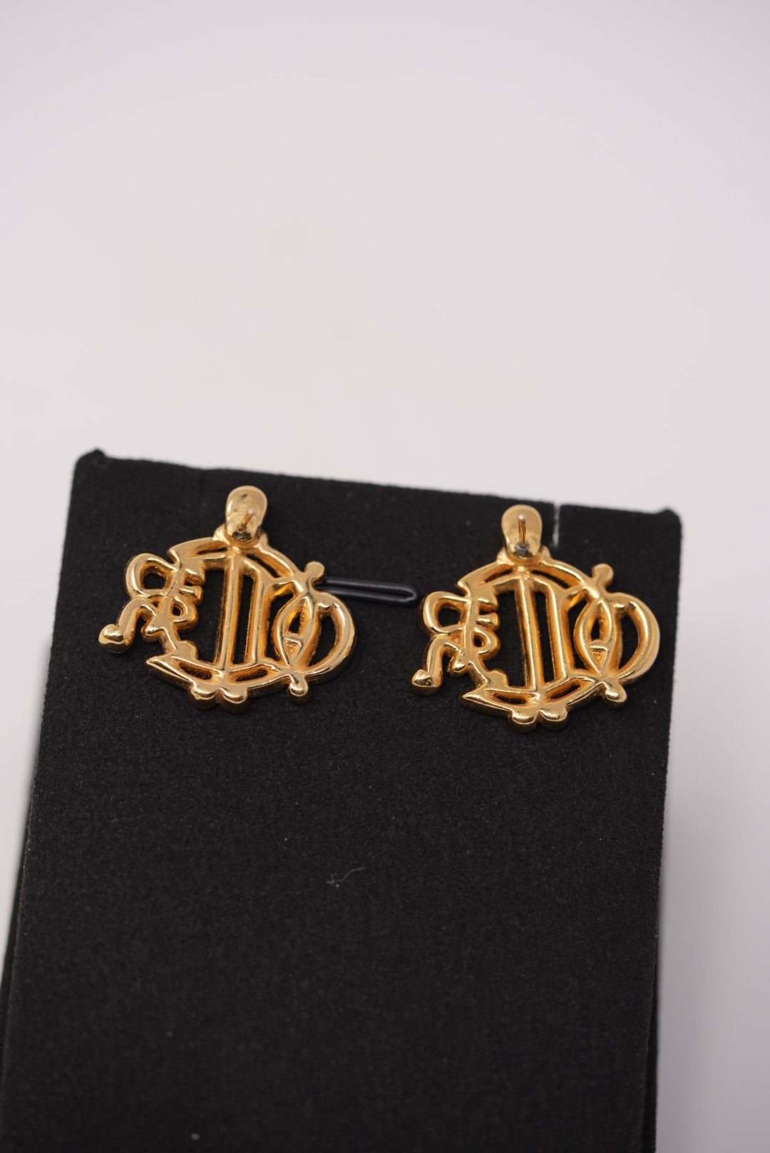 Dior Vintage Pumpkin Rhinestone Earrings