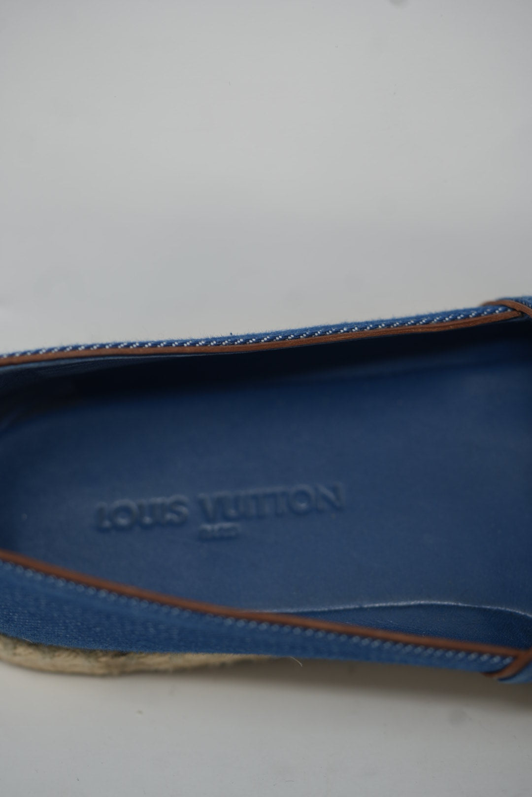 Louis Vuitton Blue Denim De Voyage Flats