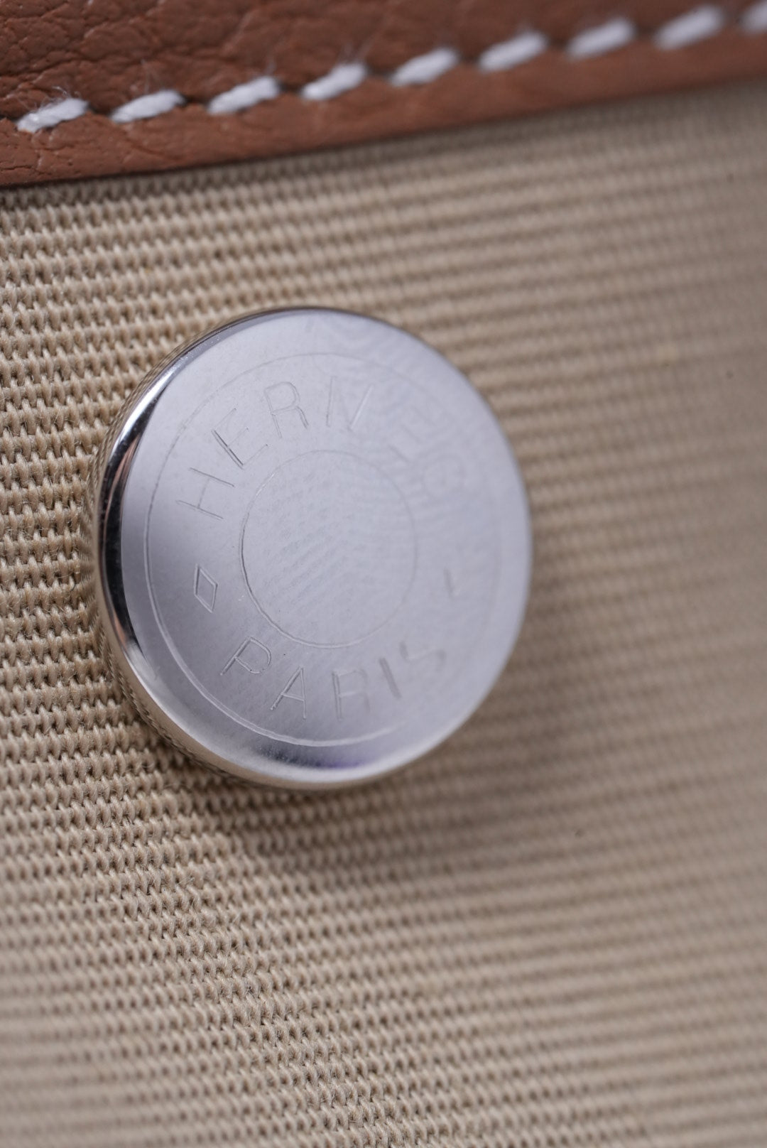 Hermes Garden Party 30 Canvas Trench/Gold