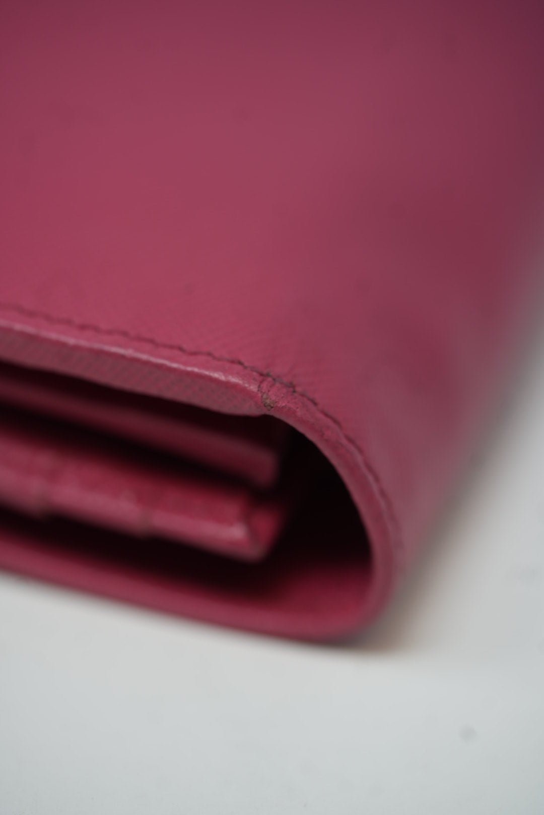 Prada Pink Calfskin Wallet On Chain