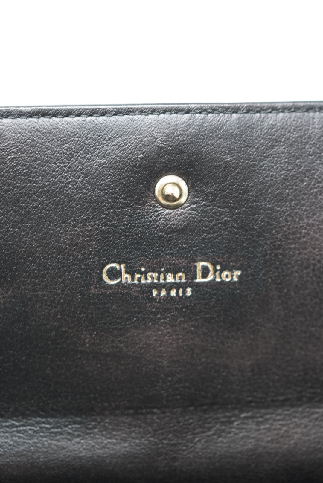 Dior 2015 Black Patent Diorama Chain Pouch