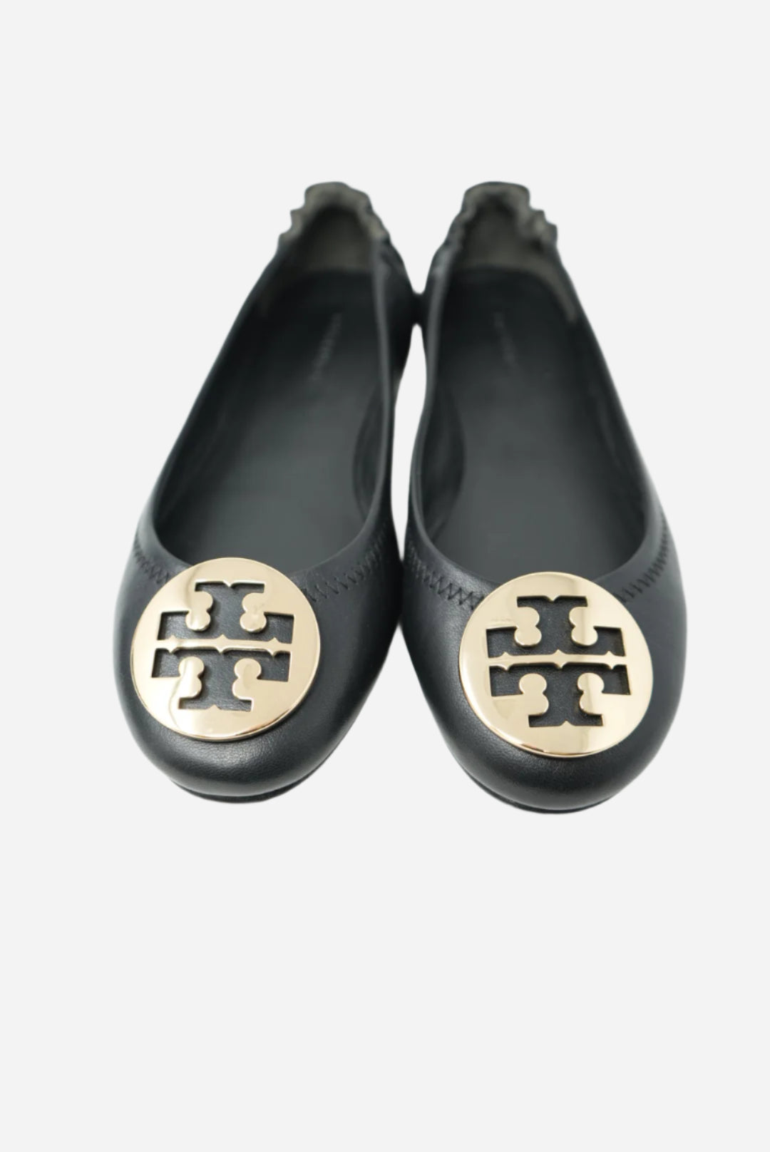 Tory Burch Black Minnie Leather Flats