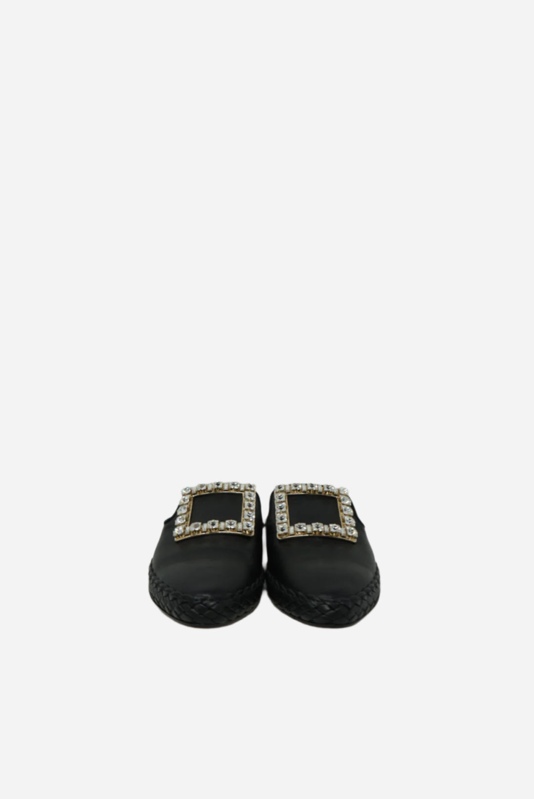 Roger Vivier Black Patent Buckle Mules