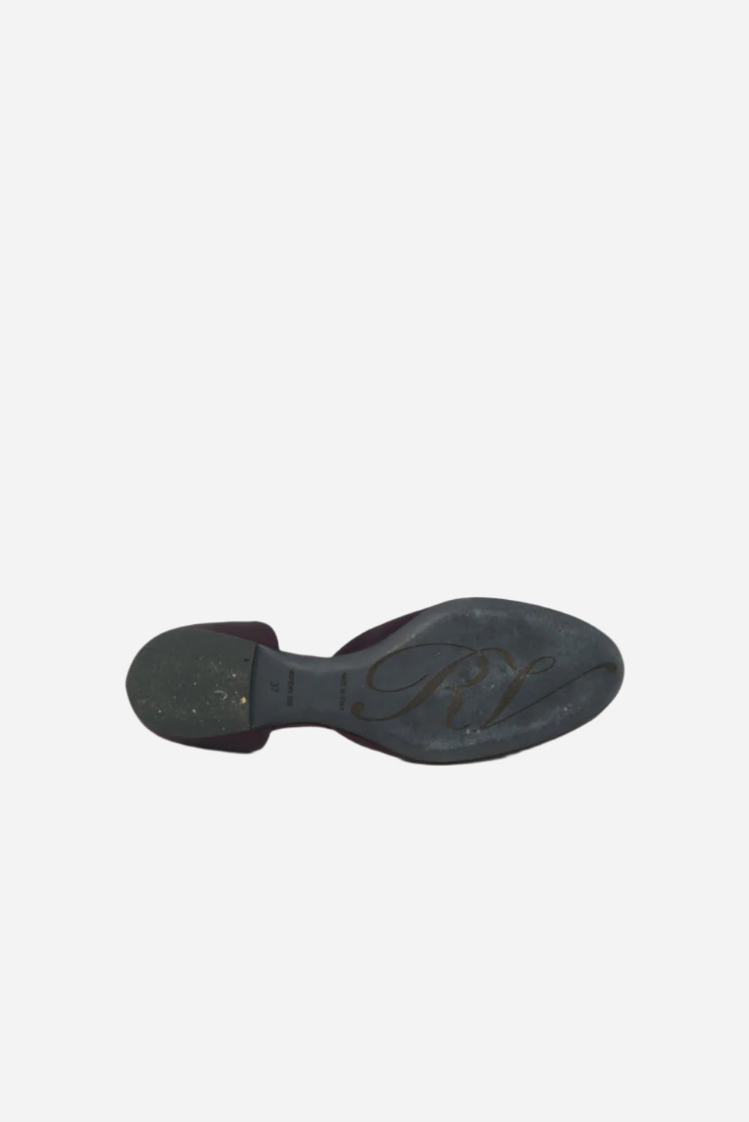Roger Vivier Purple Satin Crystal Flats